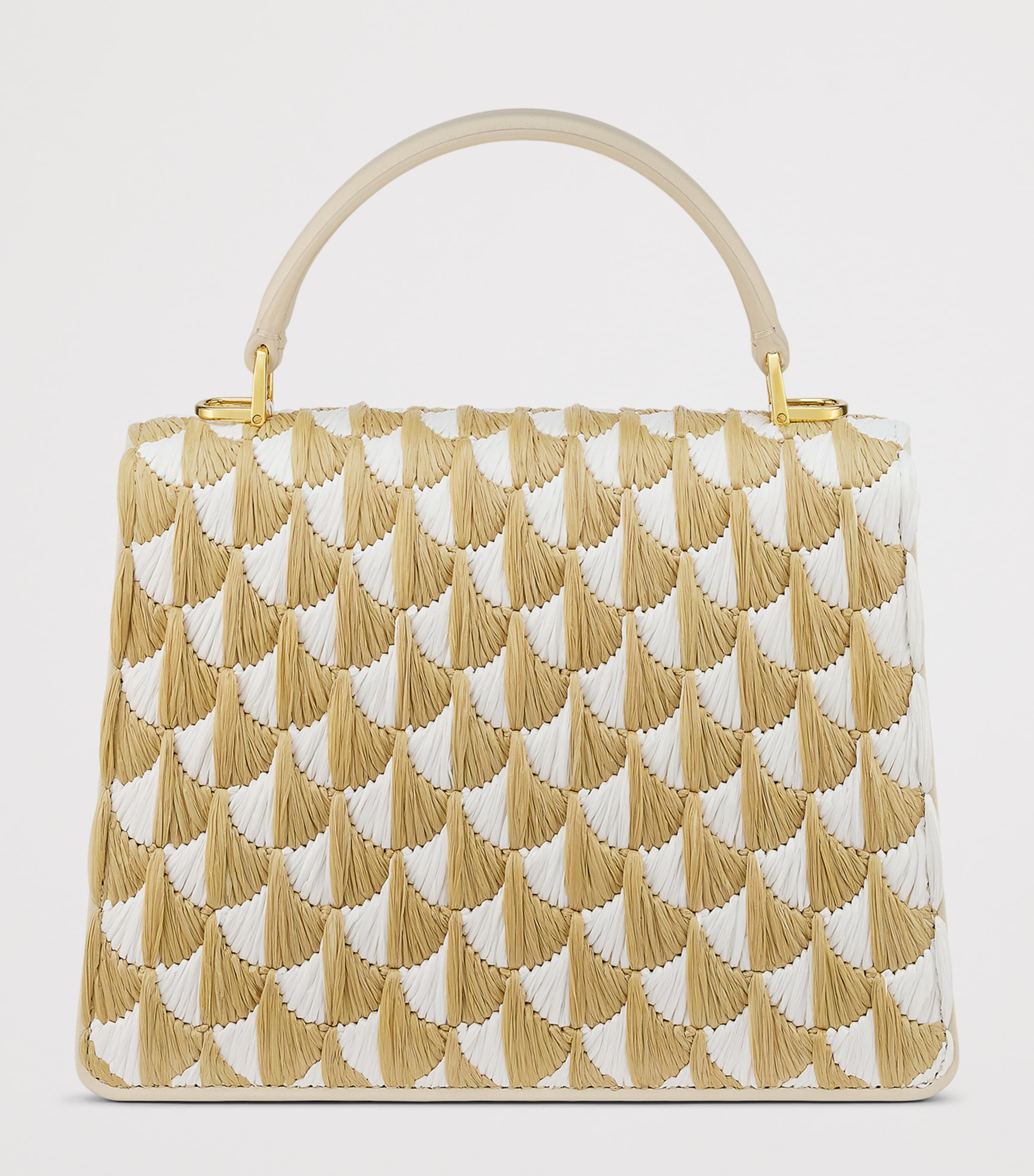 Bvlgari Medium Raffia Serpenti Forever Top-Handle Bag Beige Medium Image 4