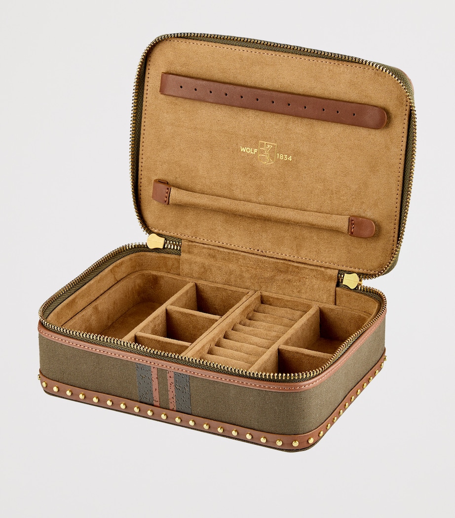 Ida Travel Zip Jewellery Case KHAKI Image 3