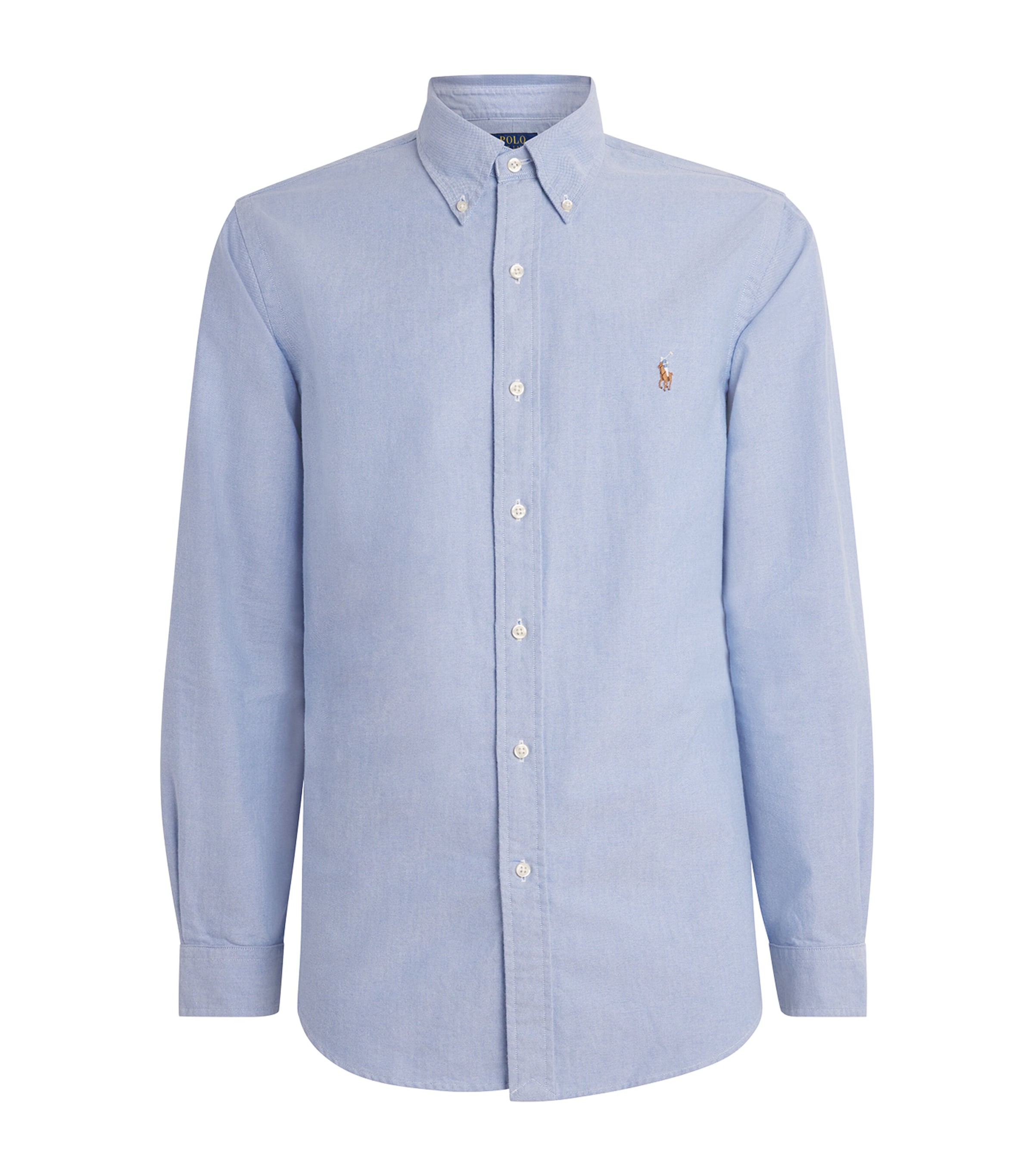 Polo Ralph Lauren Mens Custom Fit Oxford Shirt Blue Image 1