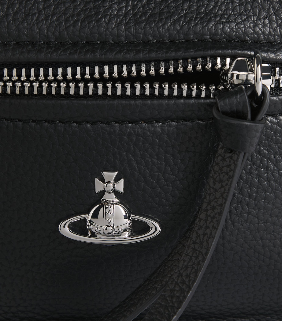 Vivienne Westwood Leather Hannah Cross-Body Bag Black Image 6