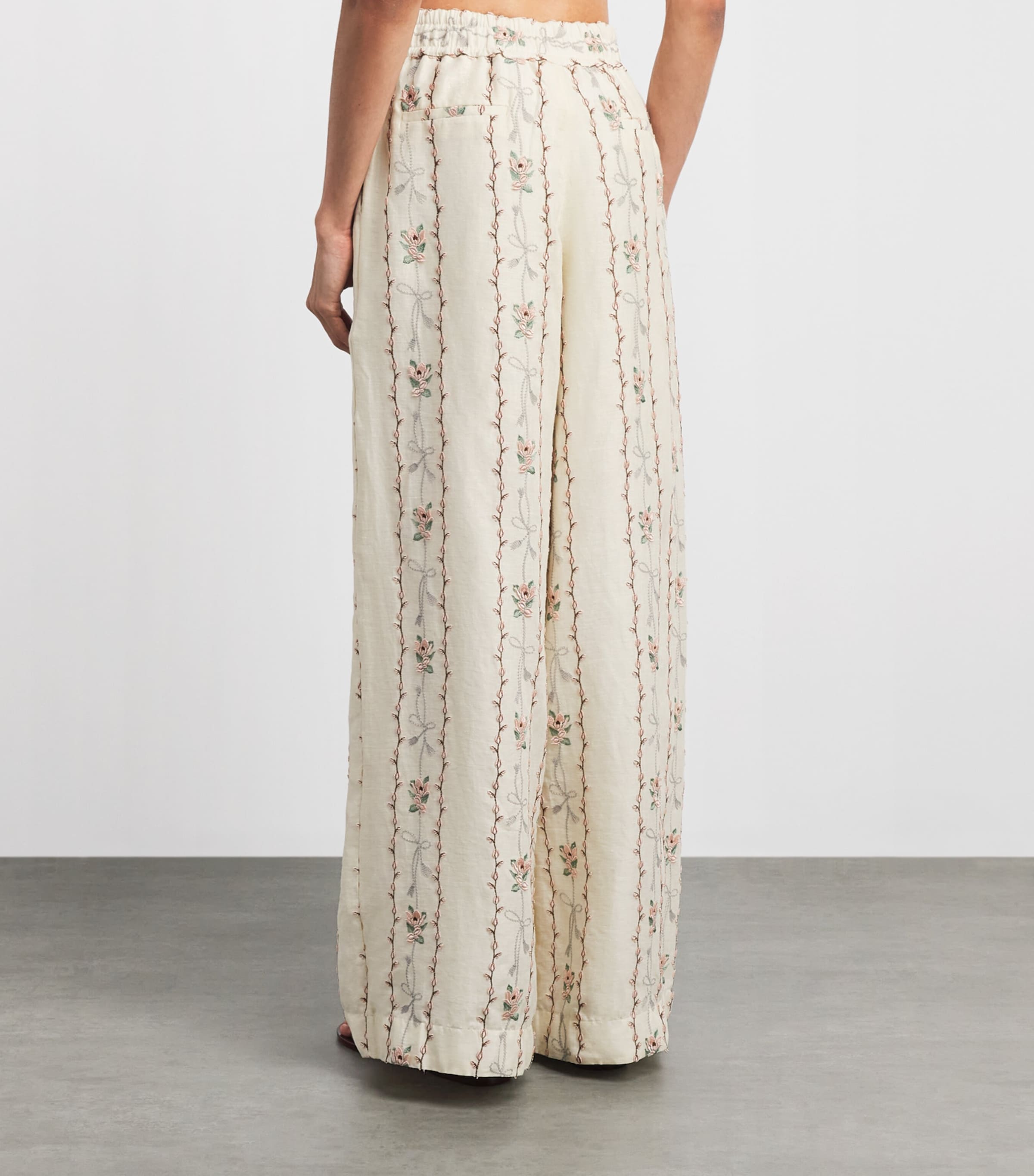 Agua By Agua Bendita Womens Linen Tota Navente Wide Trousers Image 5
