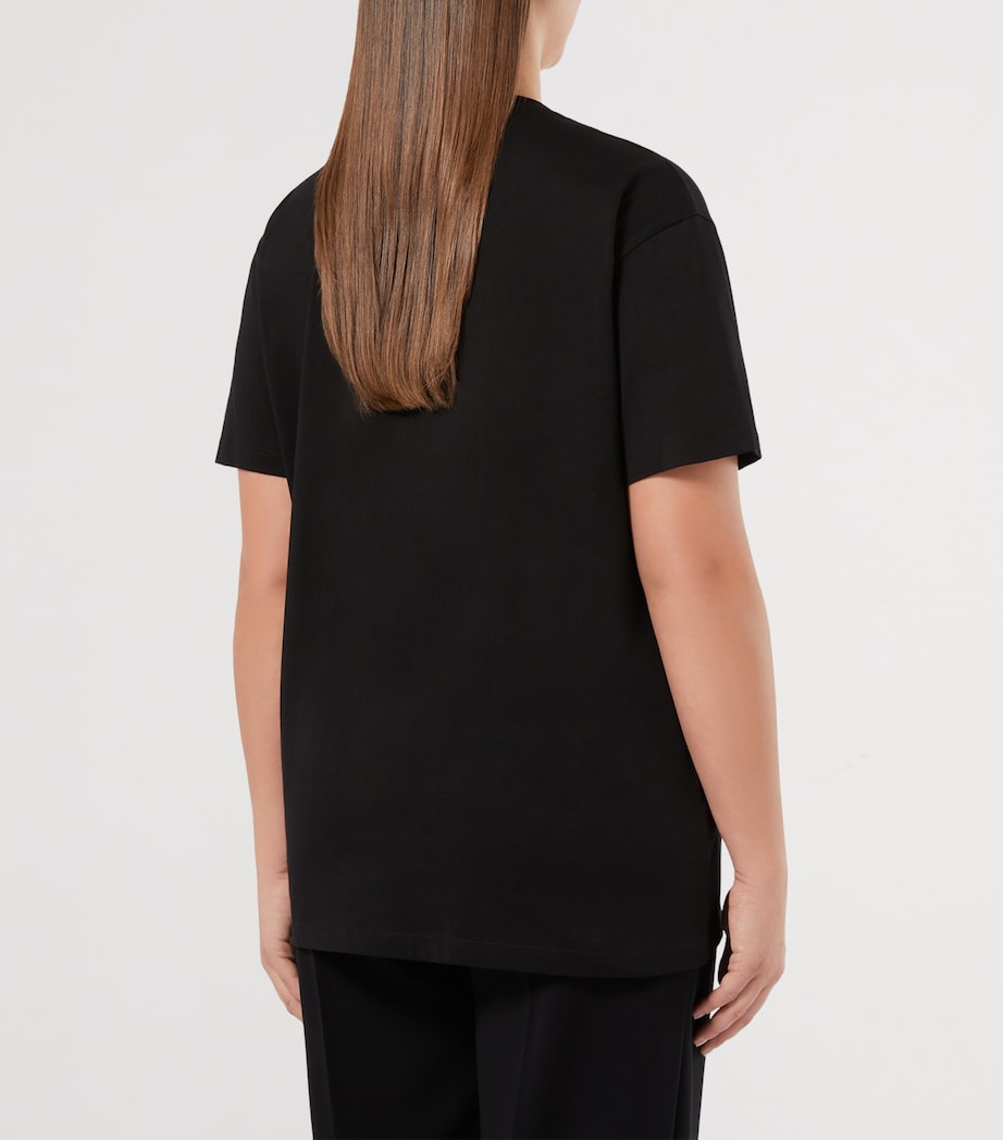 Cotton Jewel-Embellished Reed T-Shirt BLACK Image 3