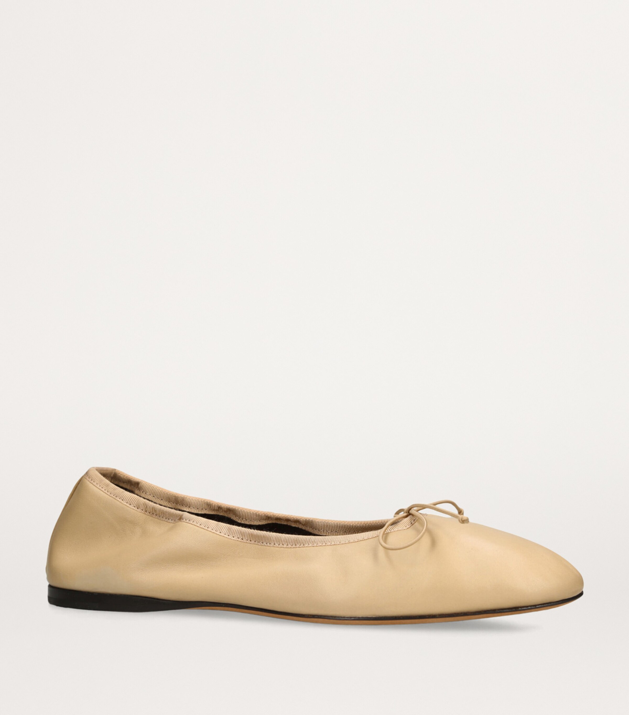 The Row Hereditas Leather Ballet Flats Beige Image 3