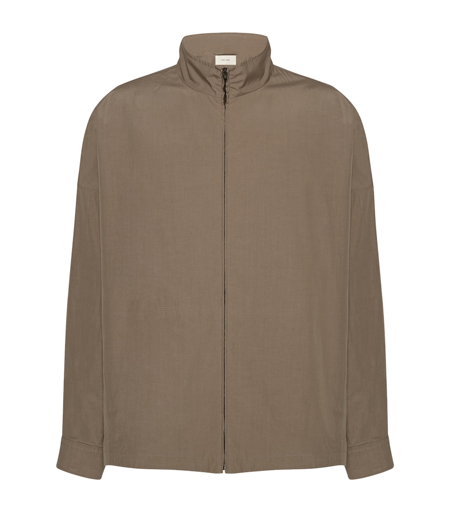 The Row Mens Trenton Cotton Jacket Leaf Green Image 1