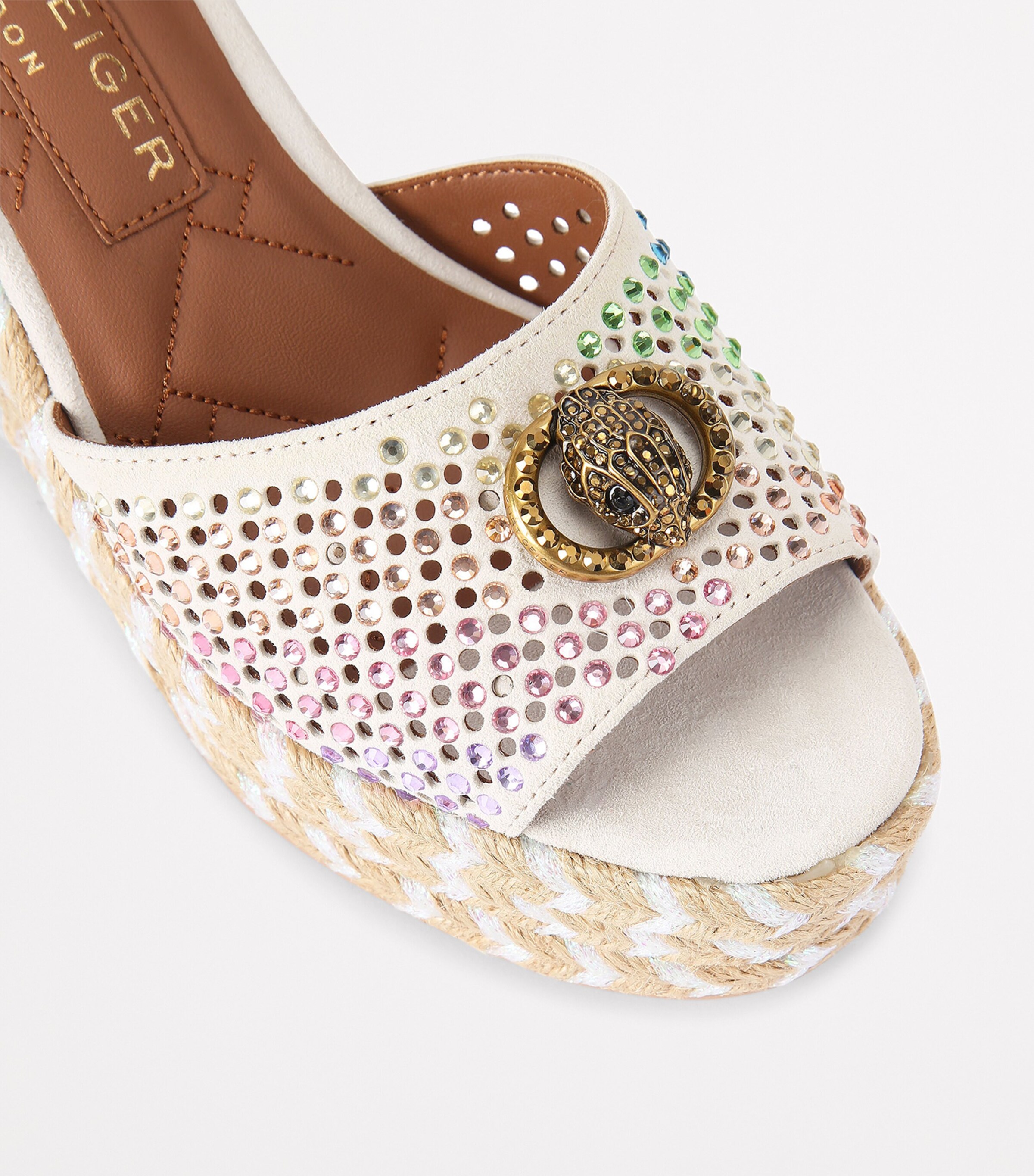 Embellished Chelsea Wedge Sandals BONE/COMB Image 3