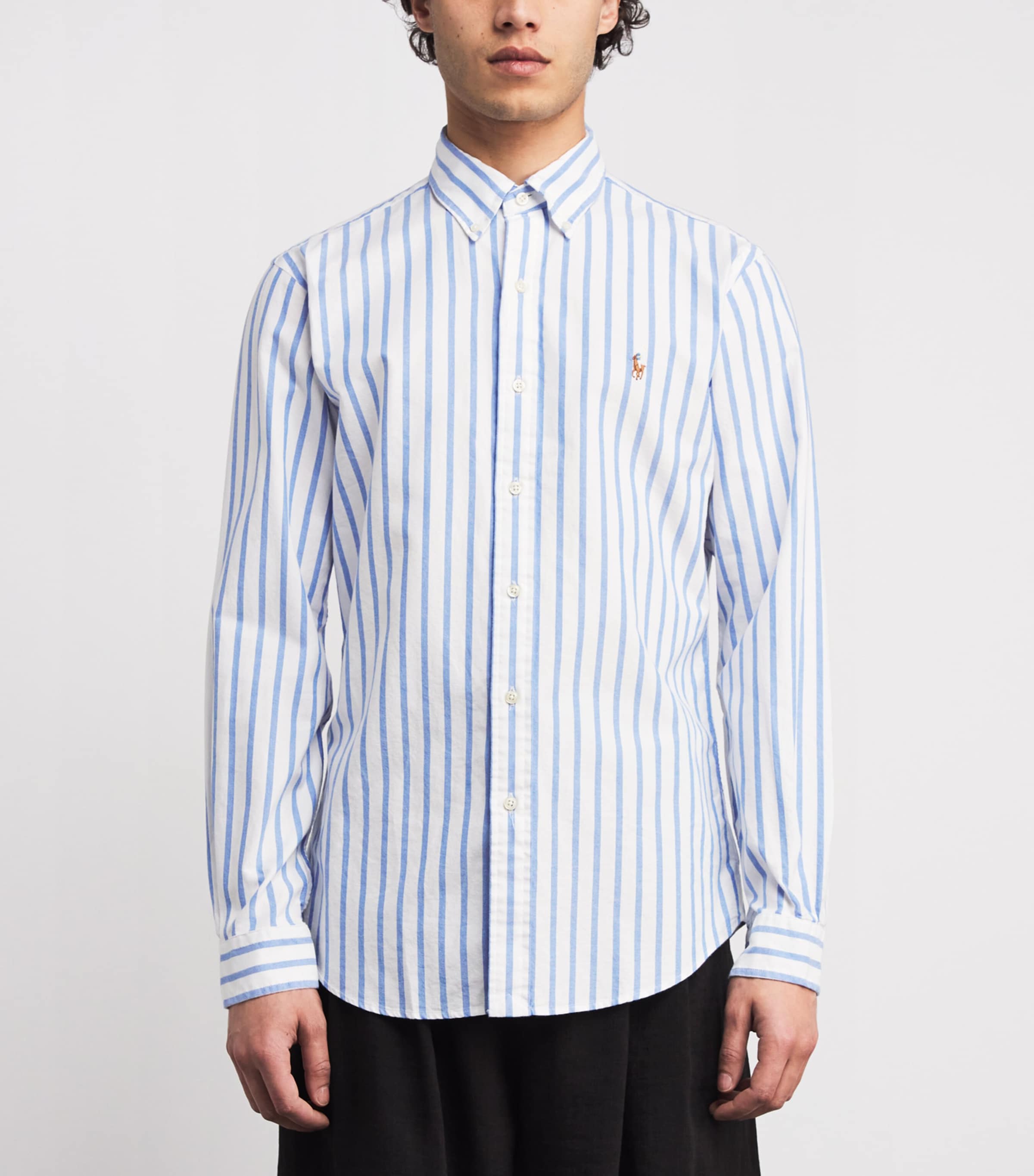 Custom Fit Stripe Oxford Shirt 5149A BLUE/WHITE Image 3