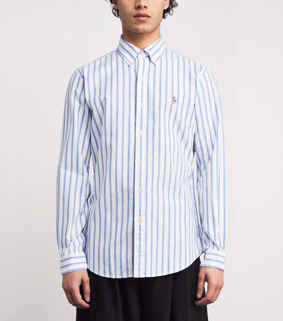 Custom Fit Stripe Oxford Shirt 5149A BLUE/WHITE Image 3