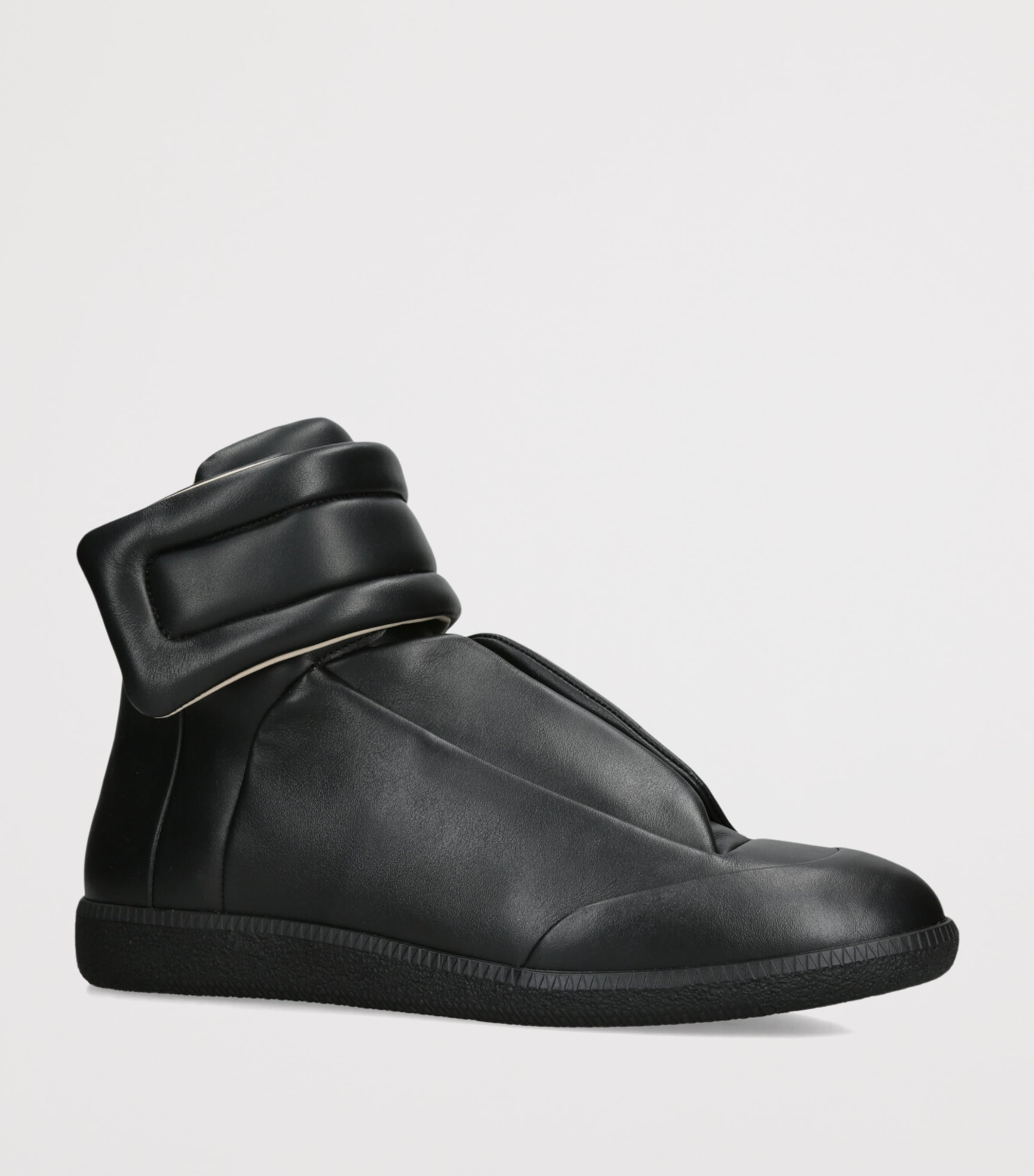 Maison Margiela Leather Future Mid-Top Sneakers Black Image 3
