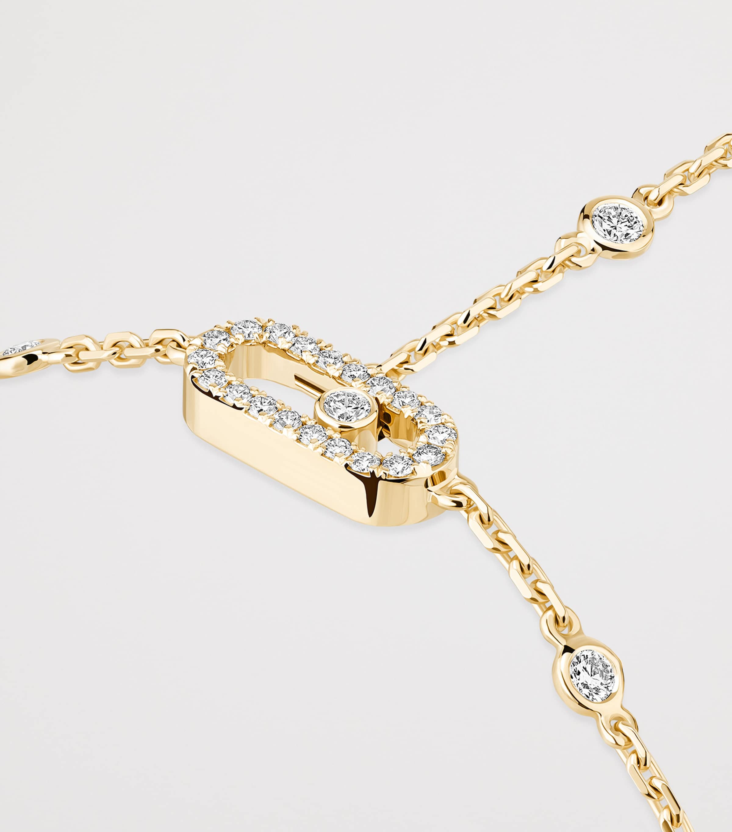 Messika Move Uno Yellow Gold and Diamond Hand Bracelet (0.35ct) Yellow Gold Image 3