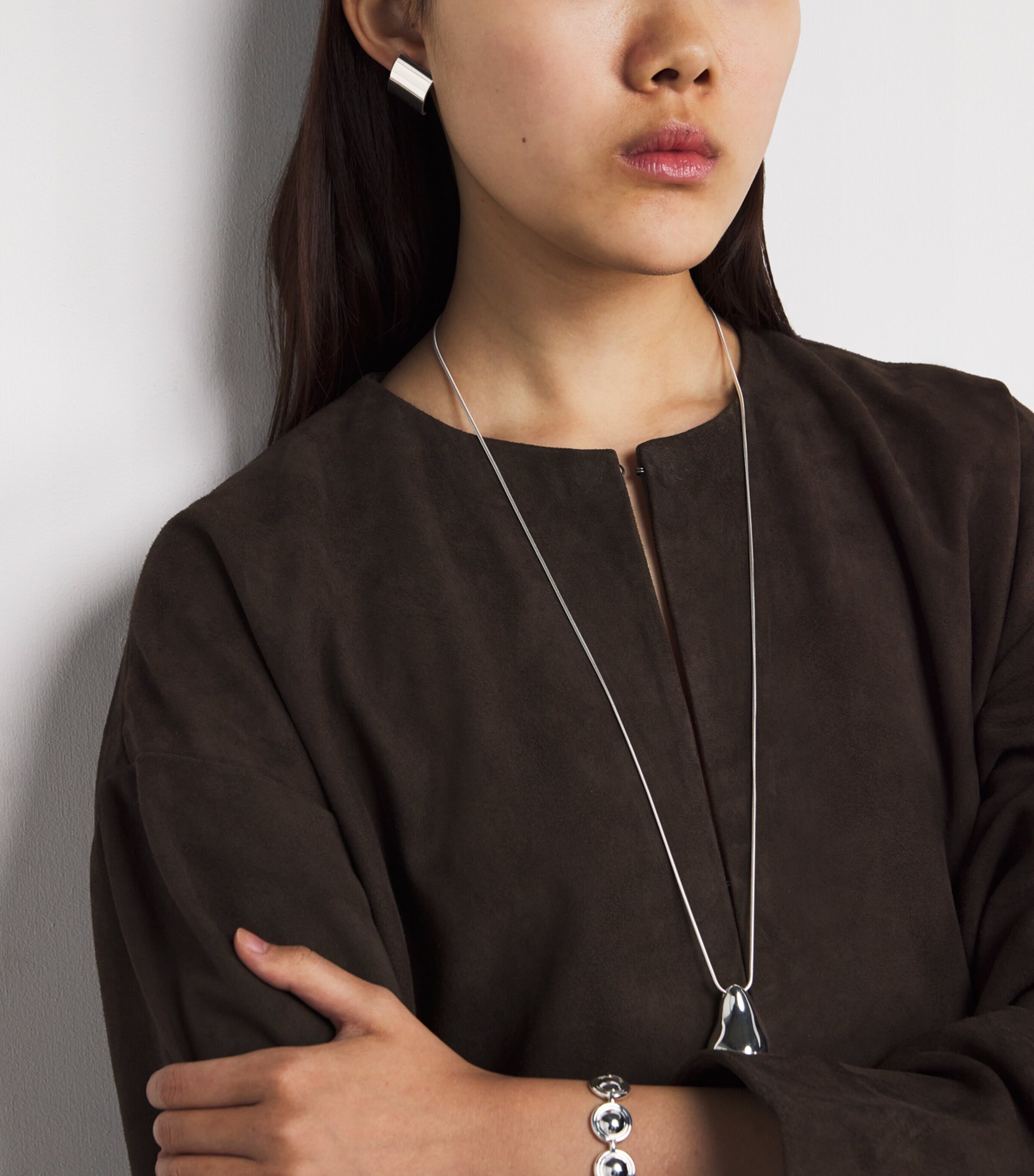 LIÉ STUDIO Sterling Silver Square Sonya Earrings Silver Image 2