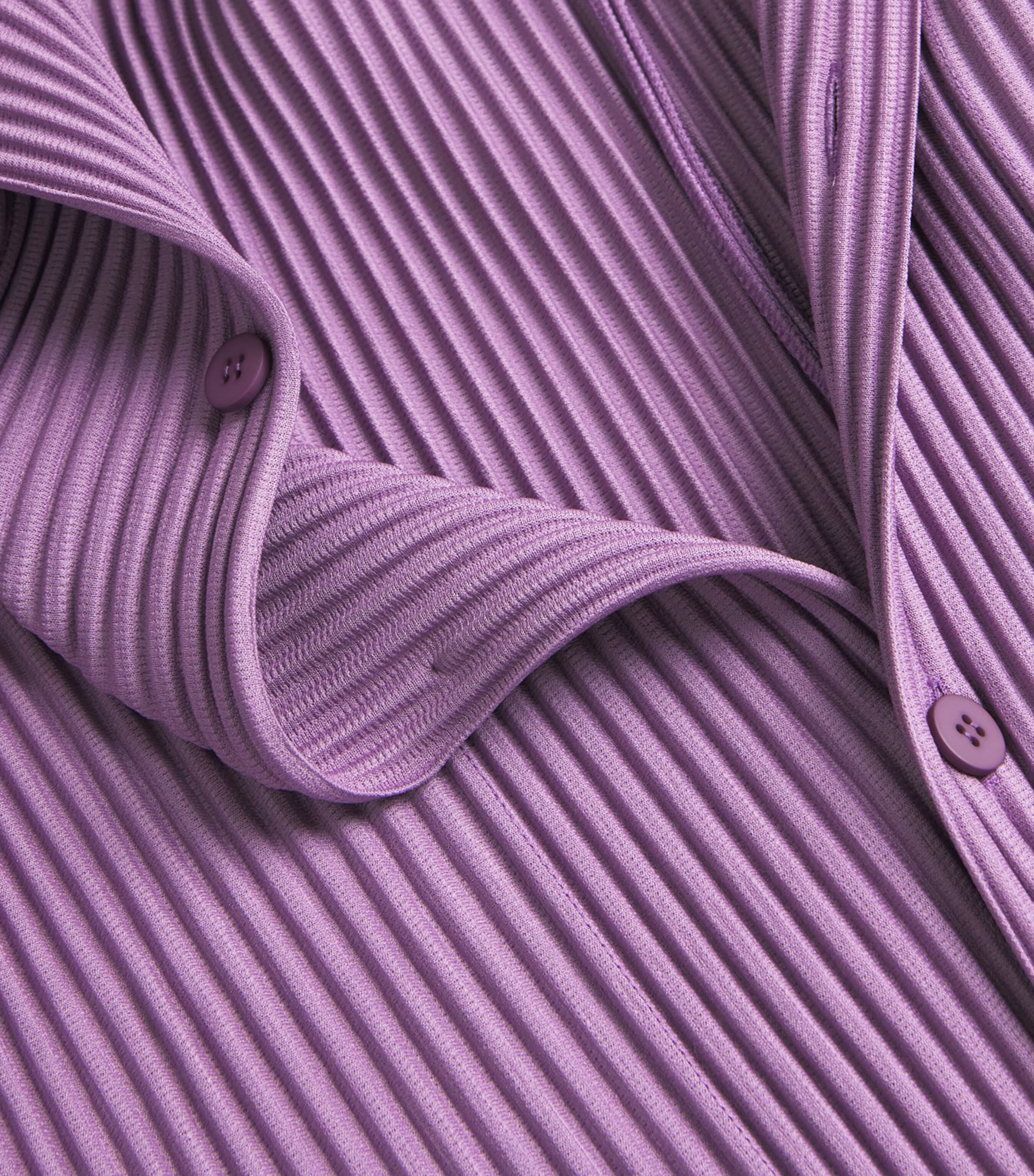 Homme Plissé Issey Miyake Purple Pleated Polo Shirt | Harrods US