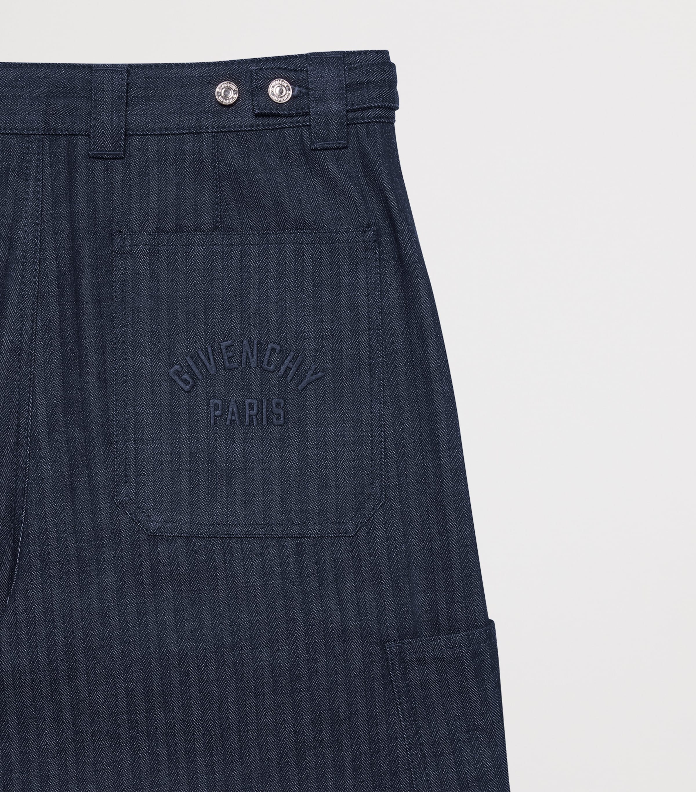 Wool Cargo Trousers DARK BLUE Image 8