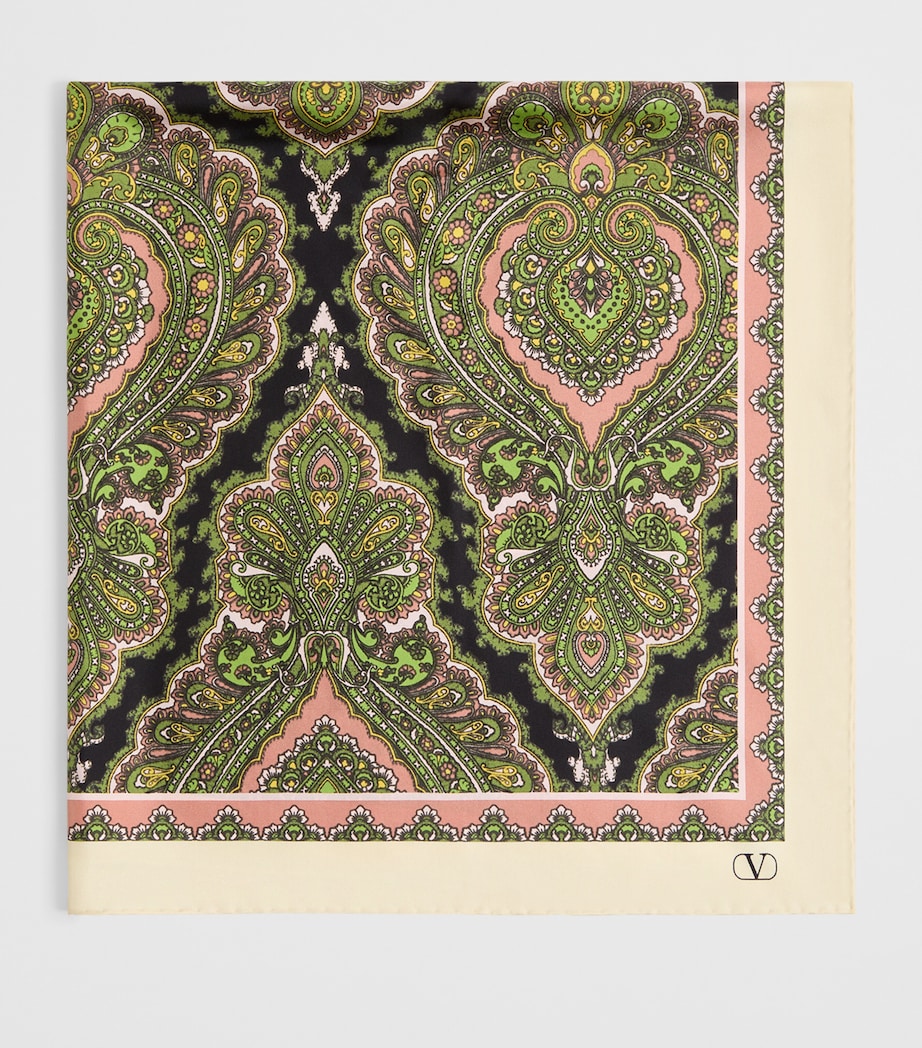 Silk Paisley Print Scarf QT3 Image 3