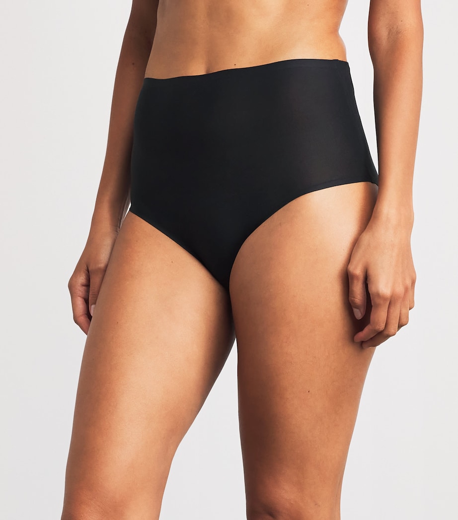 Chantelle Womens High-Rise SoftStretch Briefs Black Image 2
