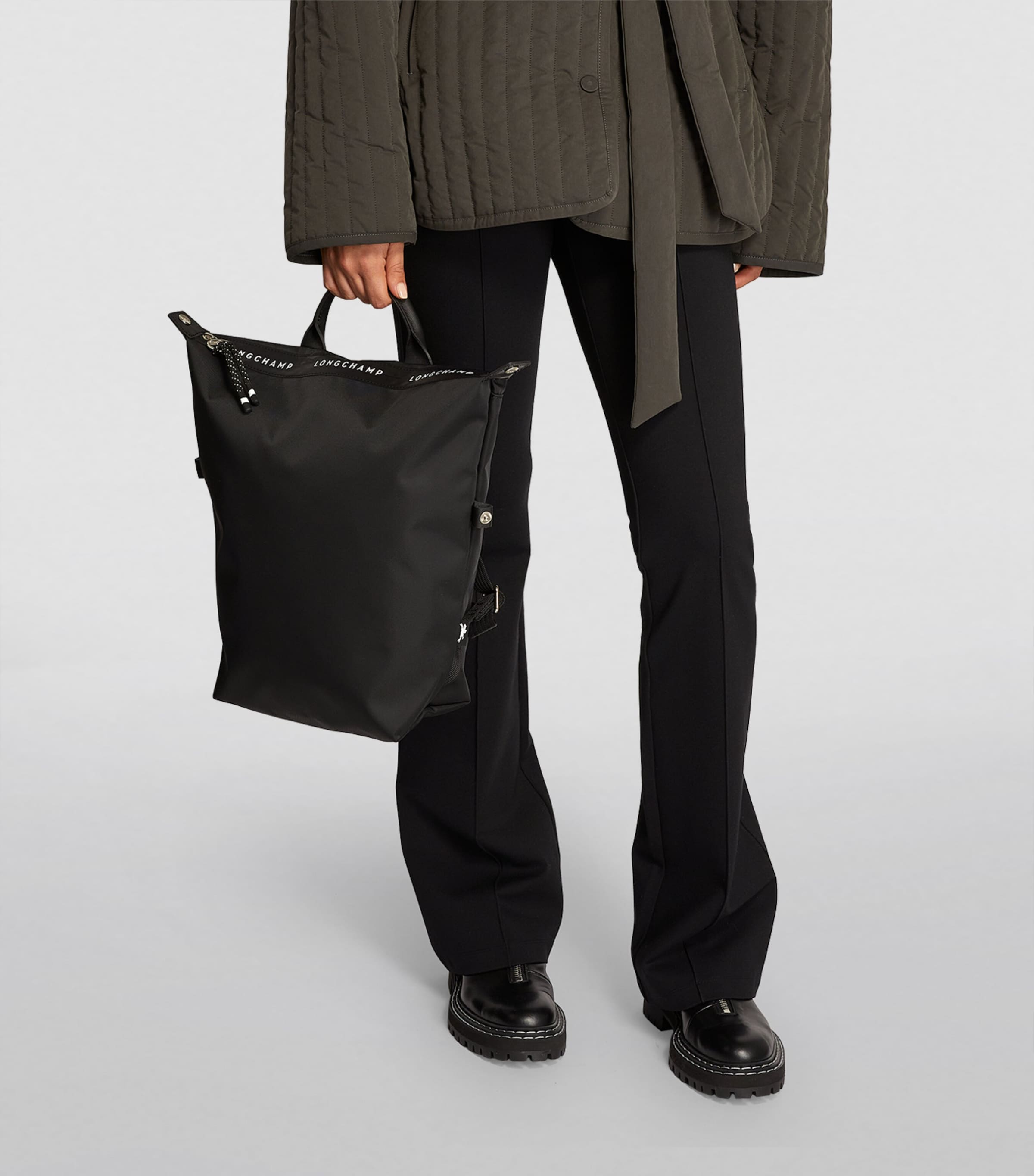 Large Le Pliage Energy Backpack 001 BLACK Image 3