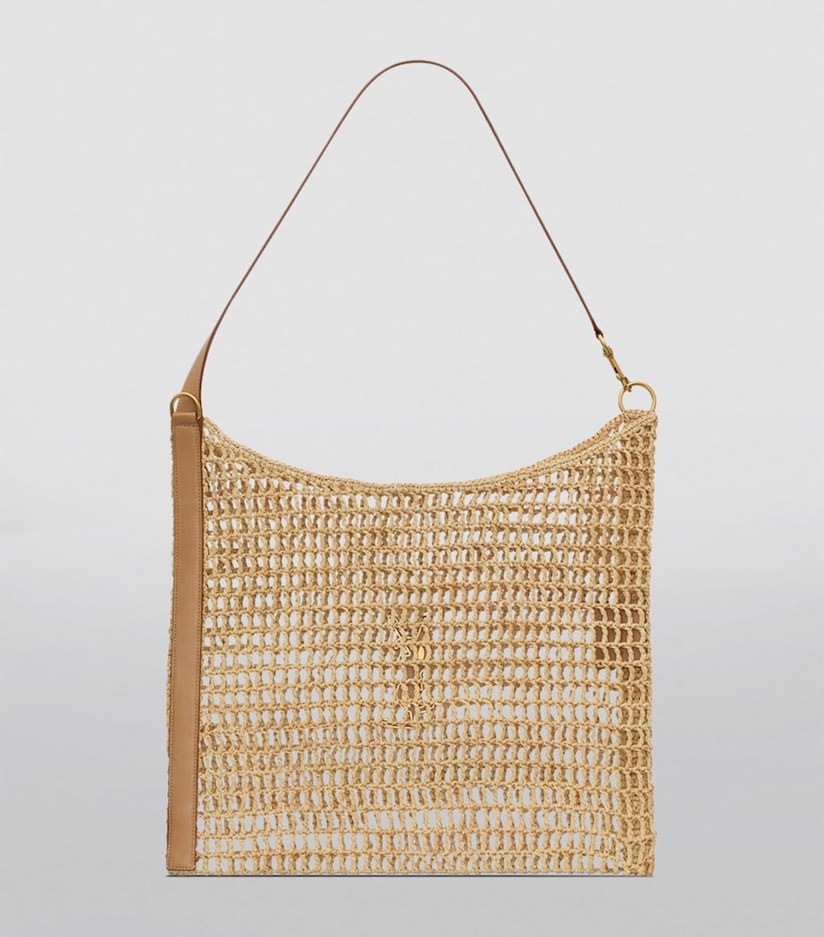 Saint Laurent Raffia Oxalis Crochet Shoulder Bag Image 2
