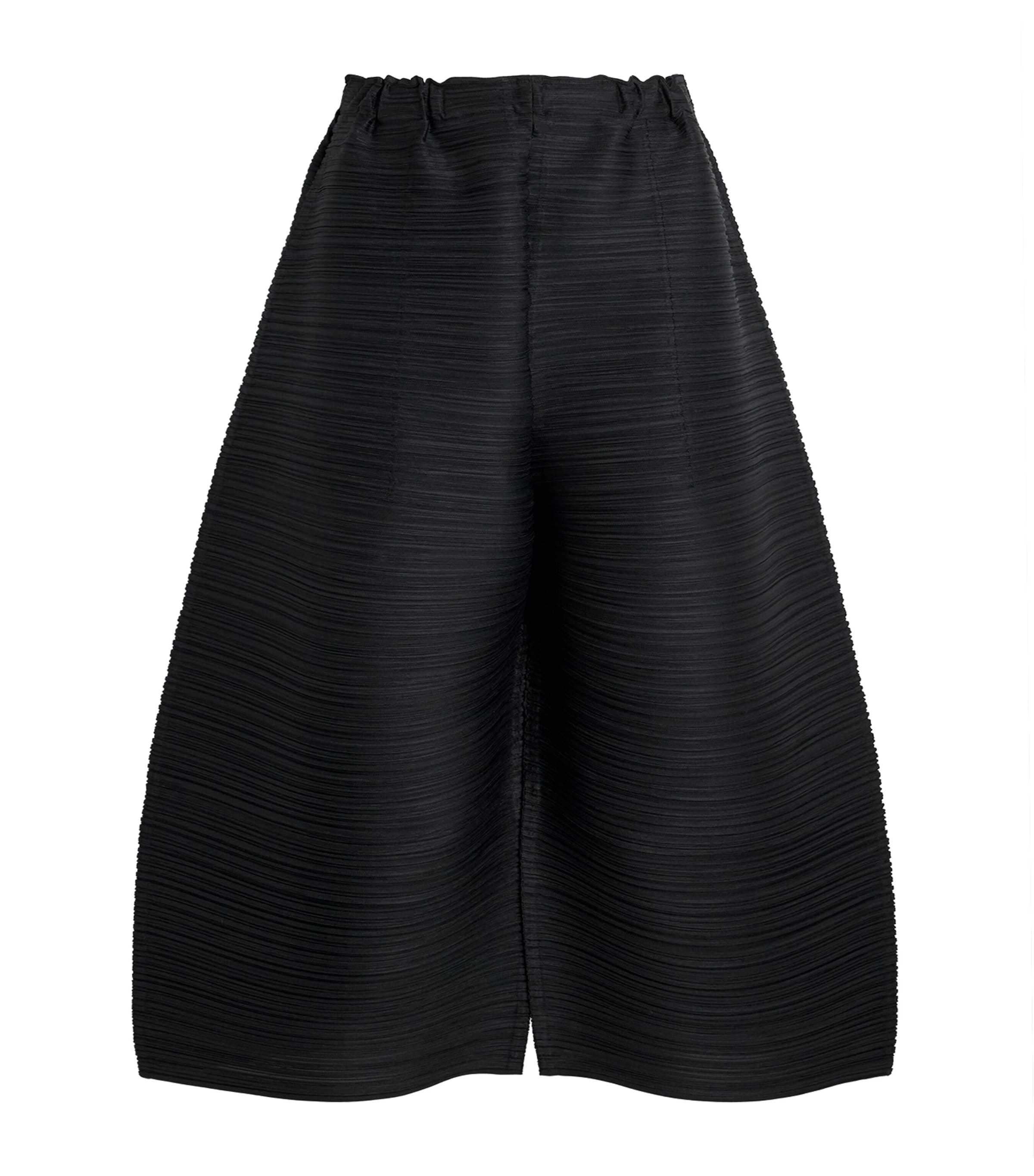 Pleats Please Issey Miyake Black Wide-Leg Thicker Bottoms 2