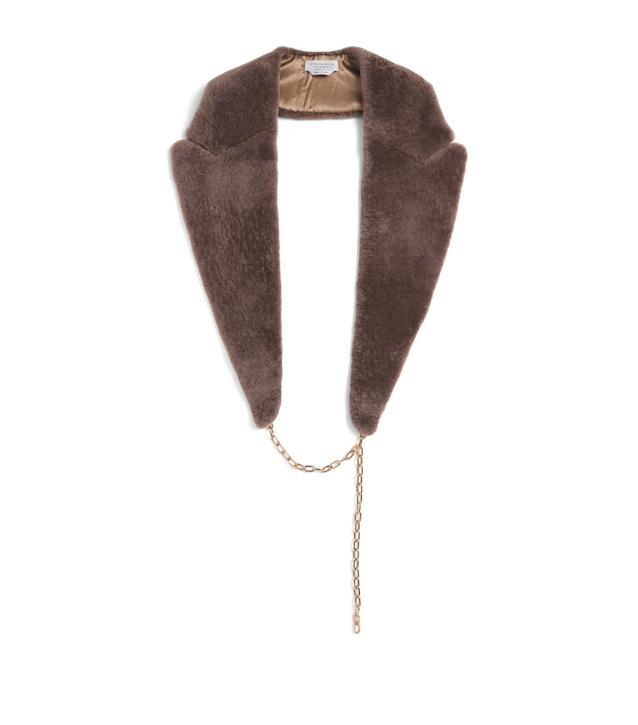 Gabriela Hearst Brown Beaver Fur Elliot Coat Collar | Harrods UK
