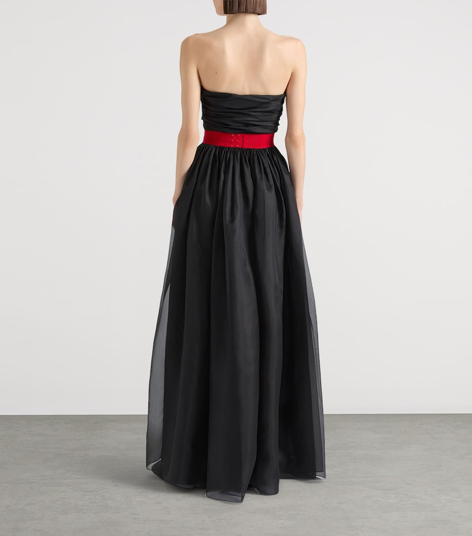 Bustier Maxi Dress BLACK Image 3