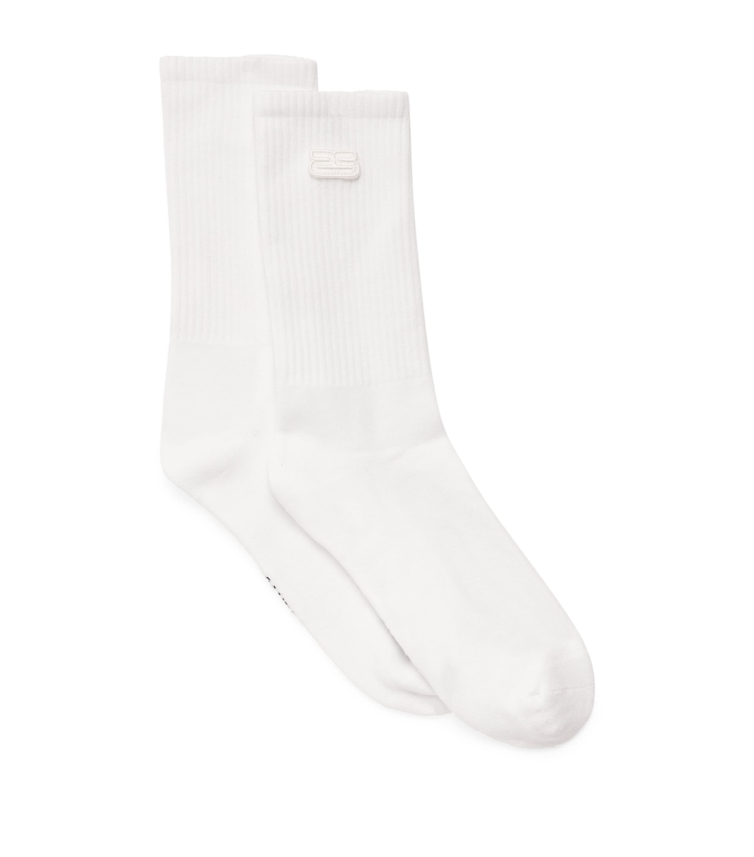 Sandro Paris Mens Cotton-Blend Double S Socks White Image 1