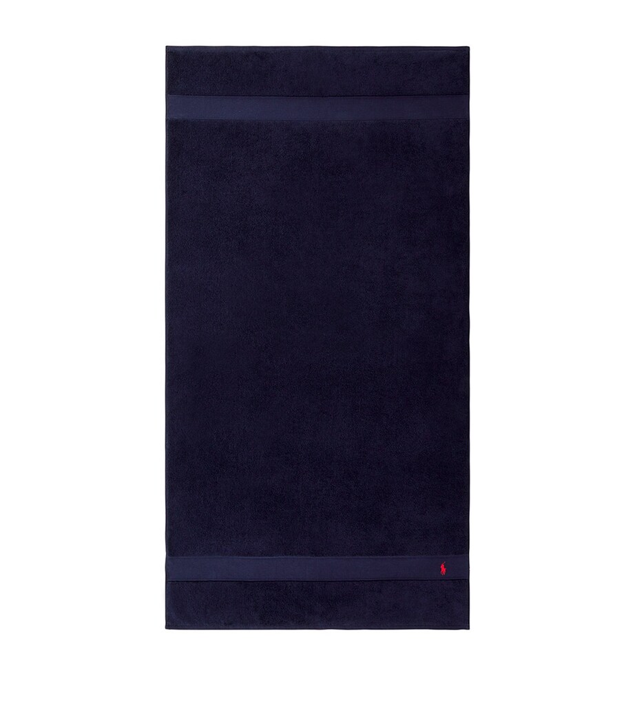 Polo Player Bath Sheet (90cm x 160cm) NEWPORT NAVY Image 5