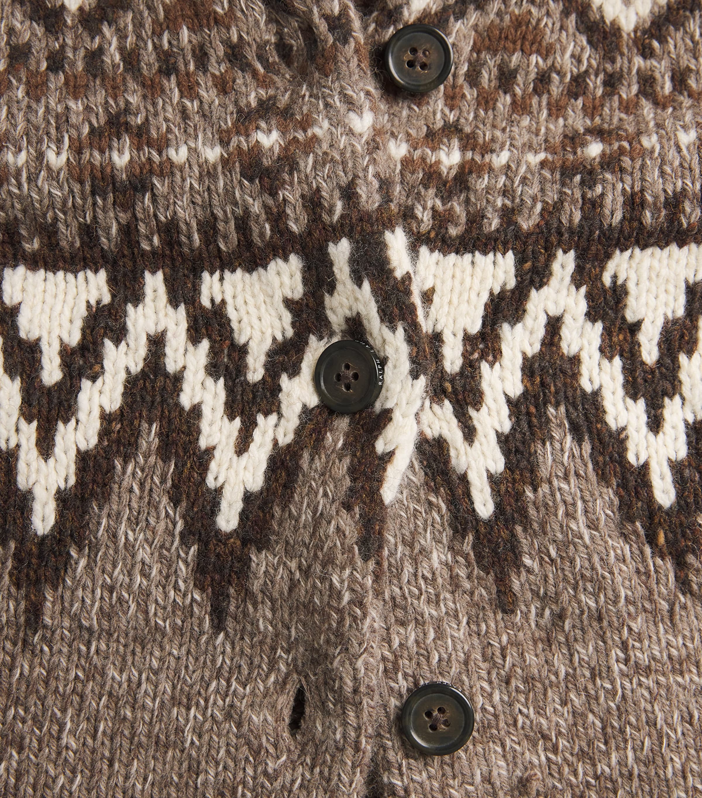 Wool-Blend Fair Isle Cardigan MUSHROOM MULTI Image 5