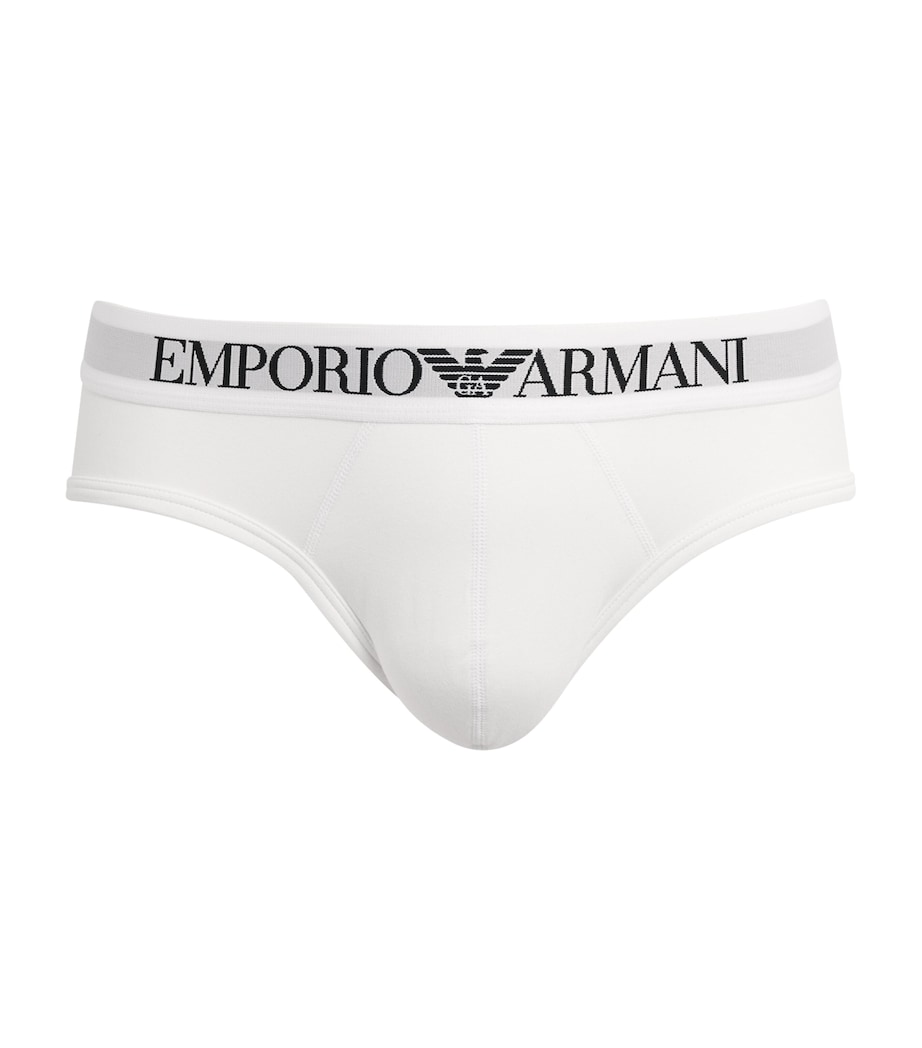 Stretch-Cotton Logo Briefs U0002 WHITE Image 1