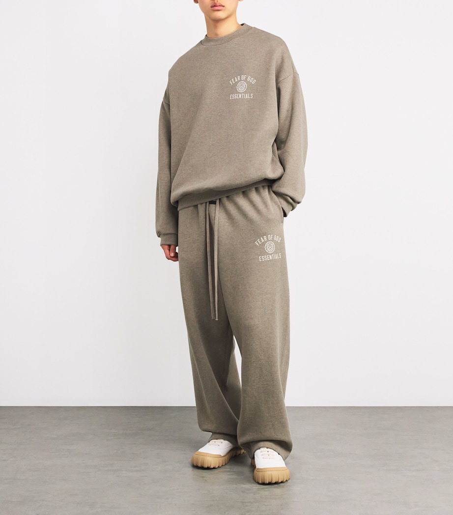 FEAR OF GOD ESSENTIALS Mens University Crest Logo Sweatshirt Heather Gray Image 2