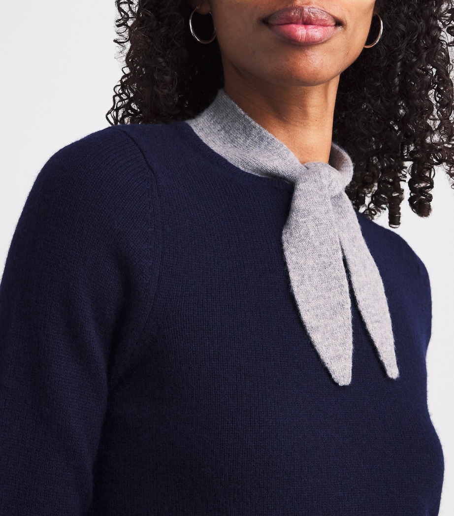 Wool-Cashmere Tie-Detail Sweater DUAL-COLOR Image 6