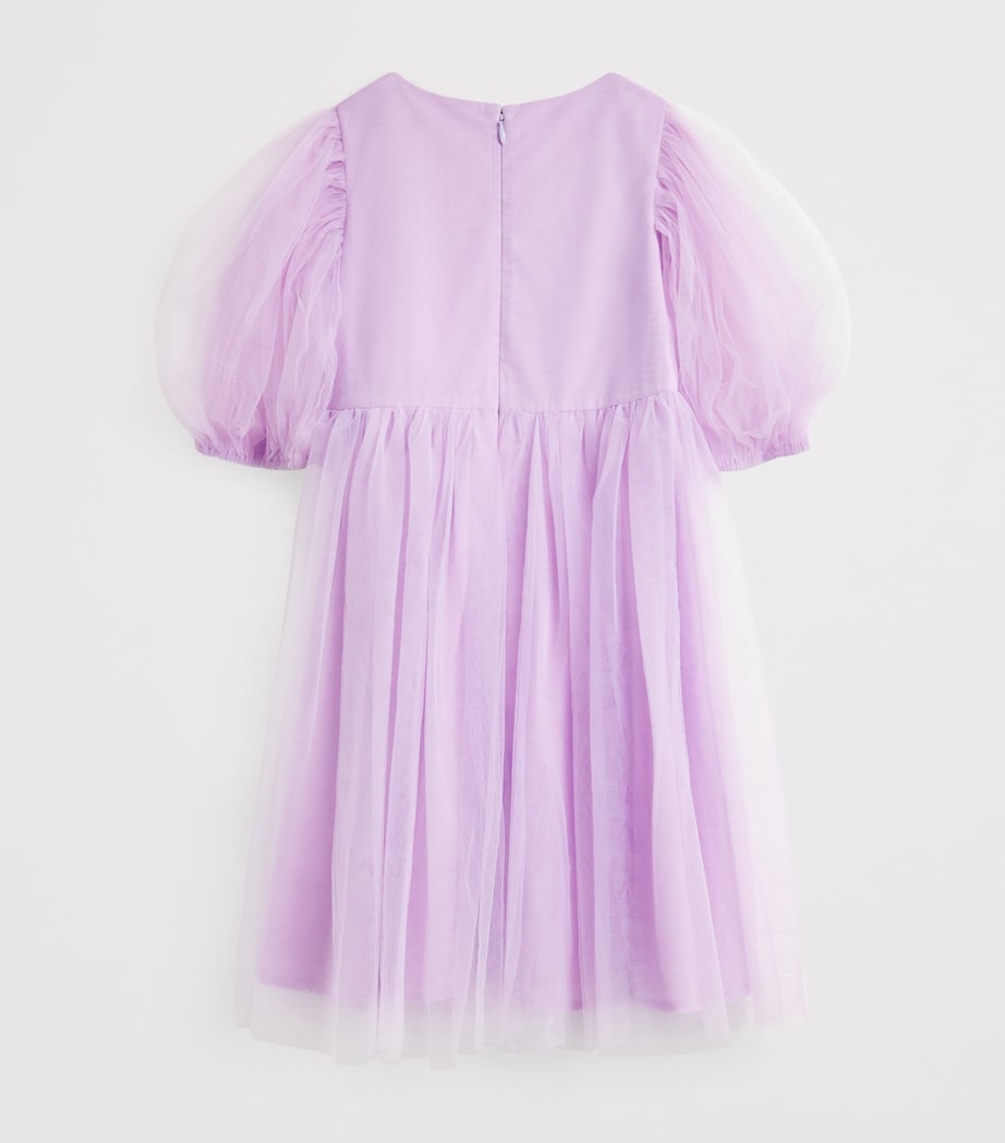 Tulle Buttercup Embellished Dress (2-11 Years) PASTEL LILAC Image 2