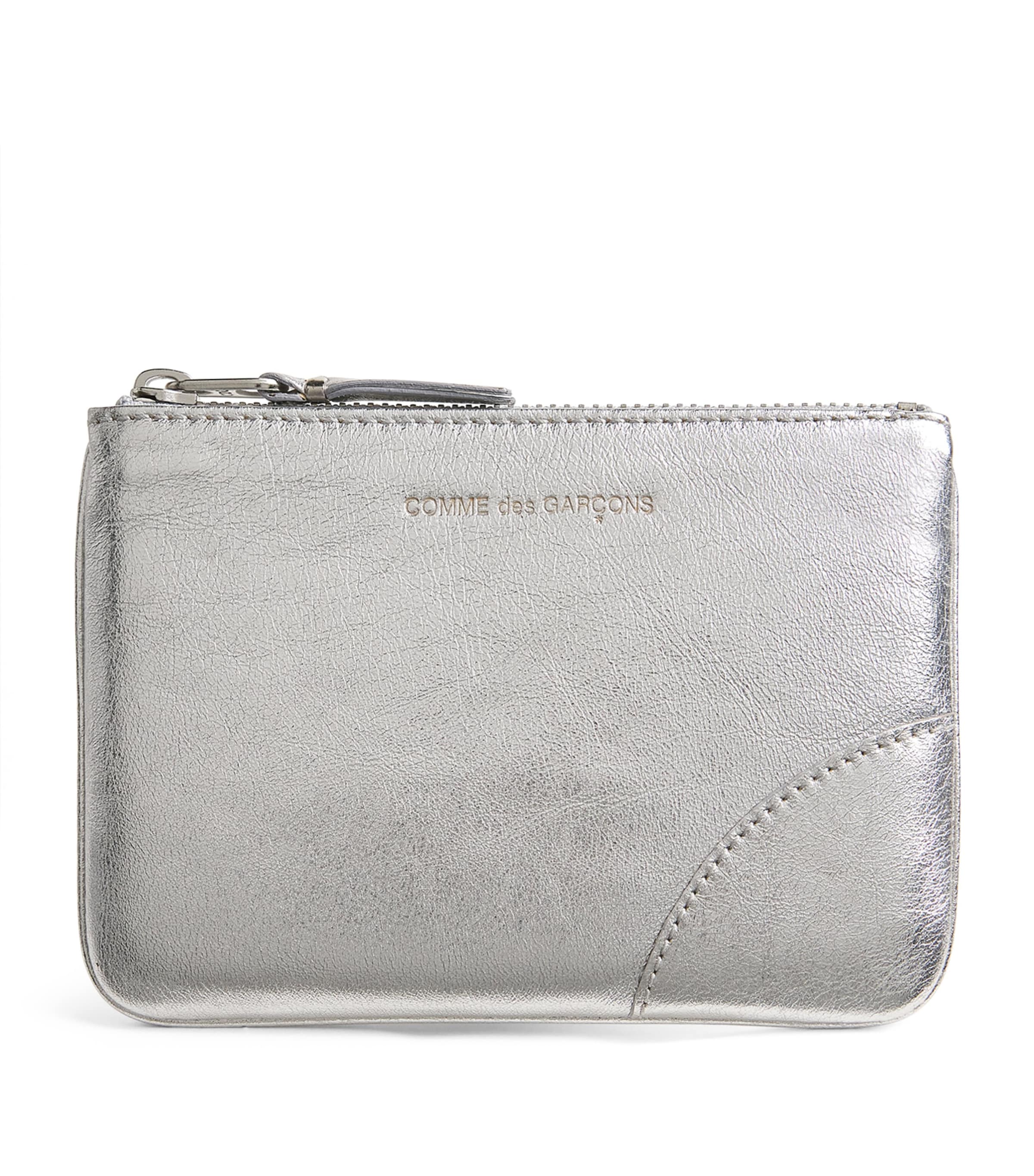 Comme Des Garçons Wallet Small Leather Pouch Silver Image 1
