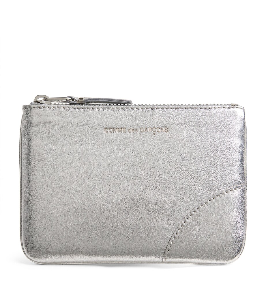 Comme Des Garçons Wallet Small Leather Pouch Silver Image 1