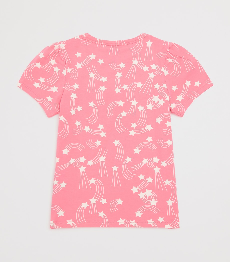 Mini Rodini Cotton Starfall T-Shirt (3-11 Years) Pink Image 2