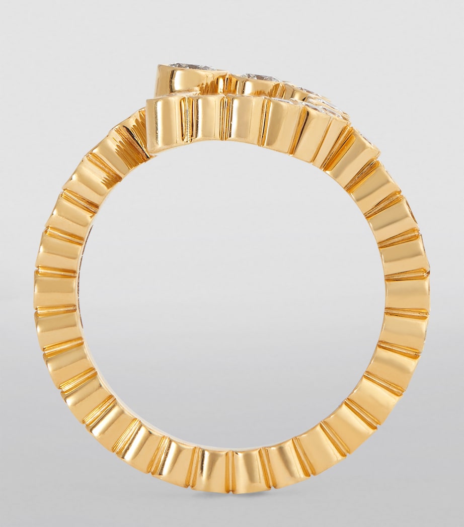 Yellow Gold and Diamond Ensemble 'D' Ring YELLOW GOLD Image 2
