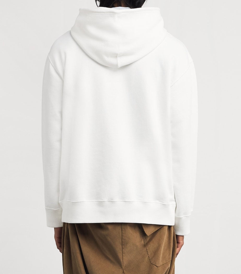 Cotton Numeric Tab Hoodie 101 - OFF WHITE Image 4
