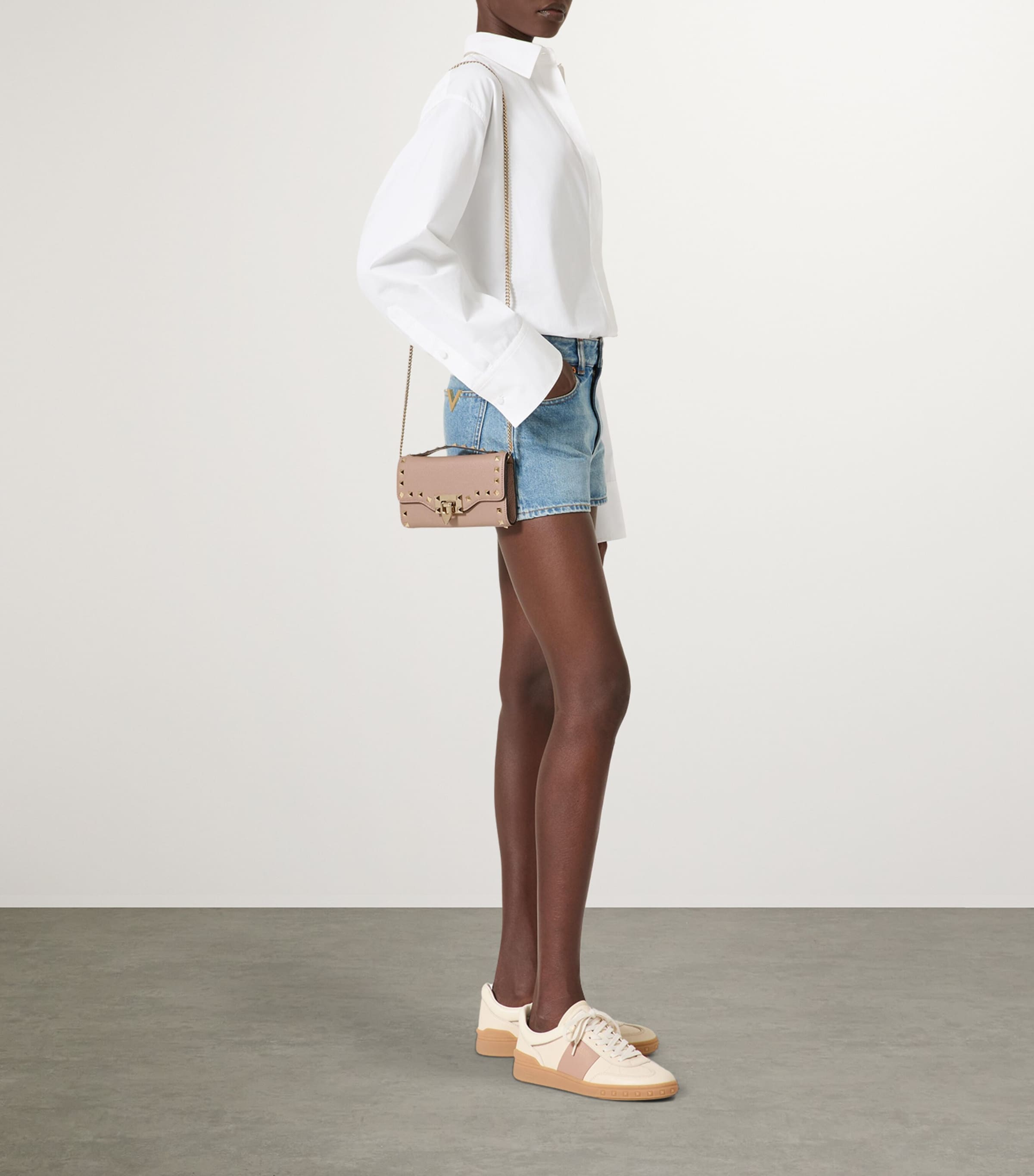 Leather Rockstud Chain Wallet P45 Image 2