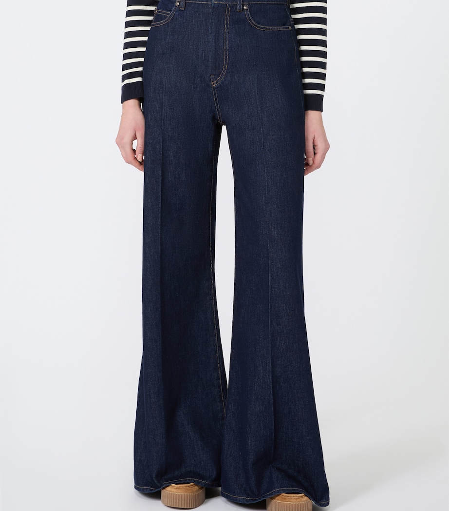 Weekend Max Mara Womens Flared Jeans Navy Image 3