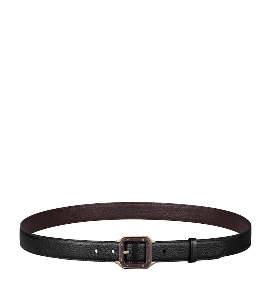 Cartier Leather Reversible Santos de Cartier Belt Black Image 1