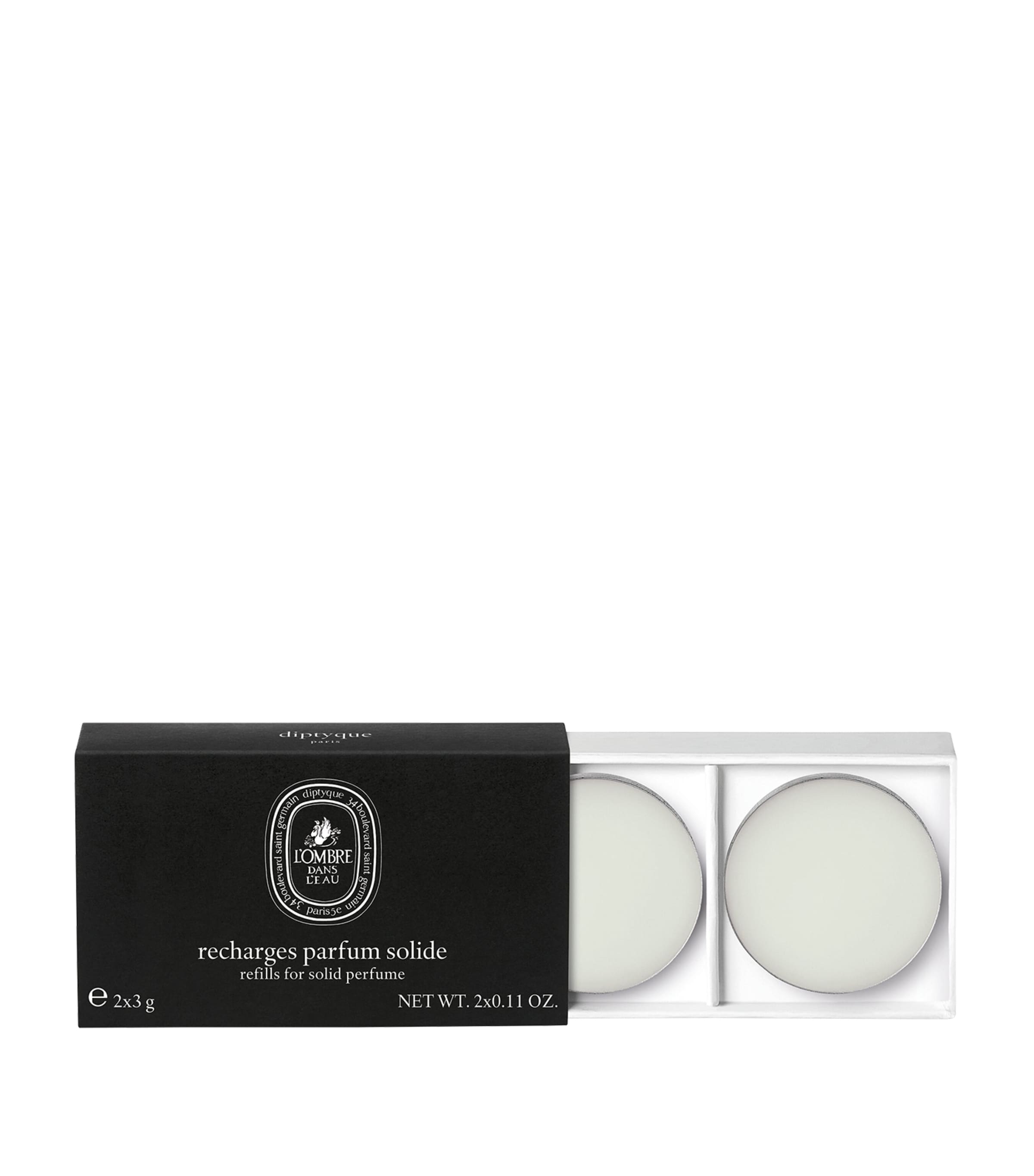 Diptyque L'ombre Dans L'eau Solid Perfume Refills In White