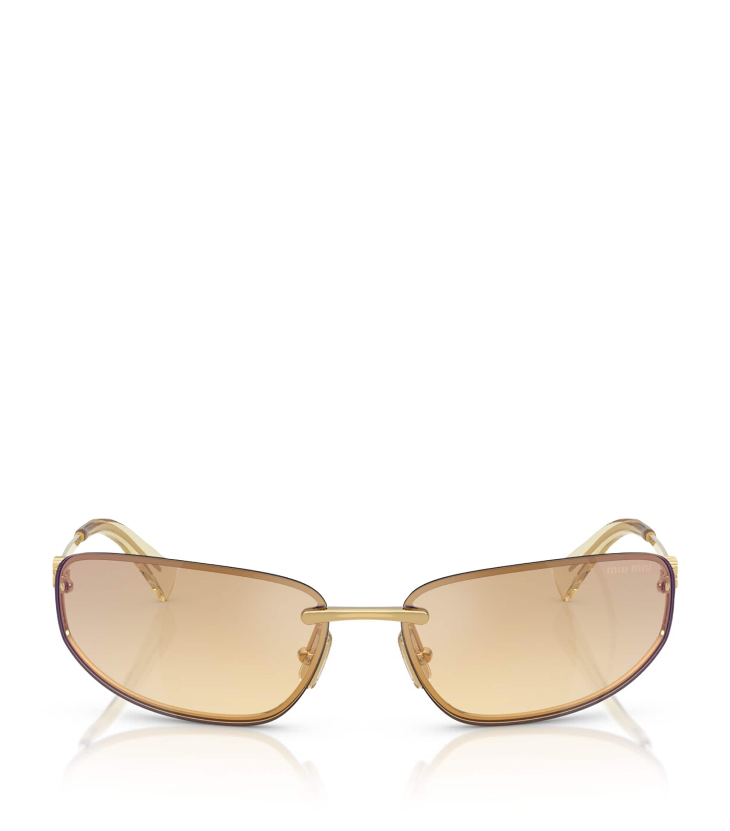 Miu Miu Metal MUA50S Frameless Sunglasses | Harrods UK