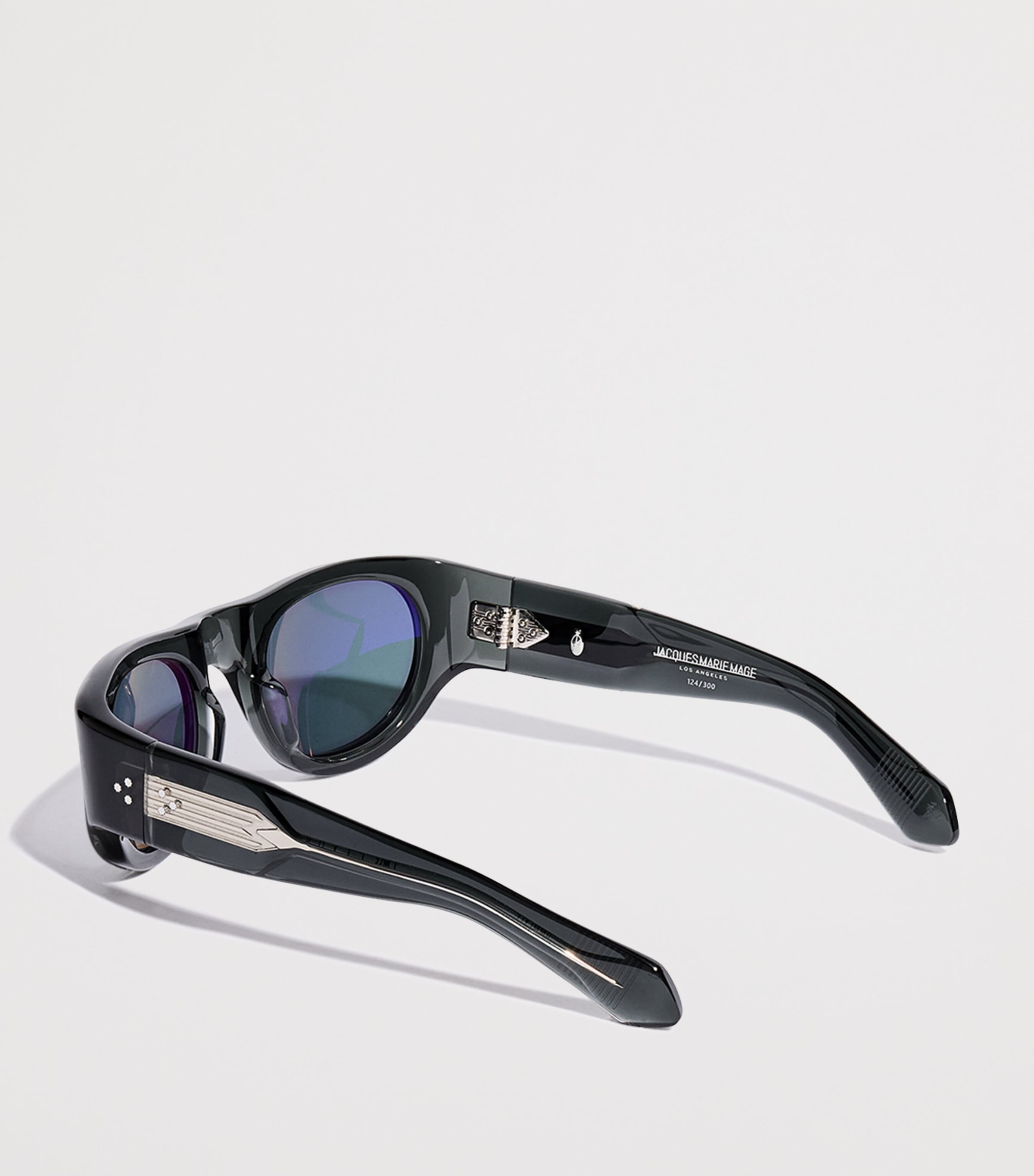 Jacques Marie Mage Acetate Clyde Oval Sunglasses Grisaille Image 3