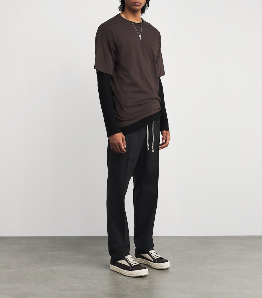 Stretch-Wool Drawstring Trousers BLACK Image 2