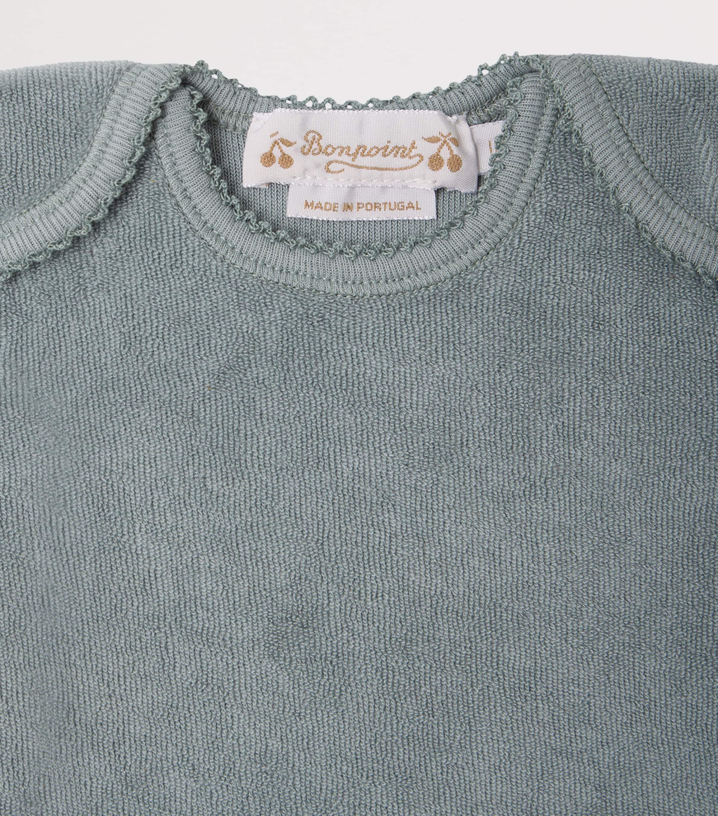 Bonpoint Organic Cotton Top and Trousers Set (1-18 Months) Bleu Du Nord Image 3