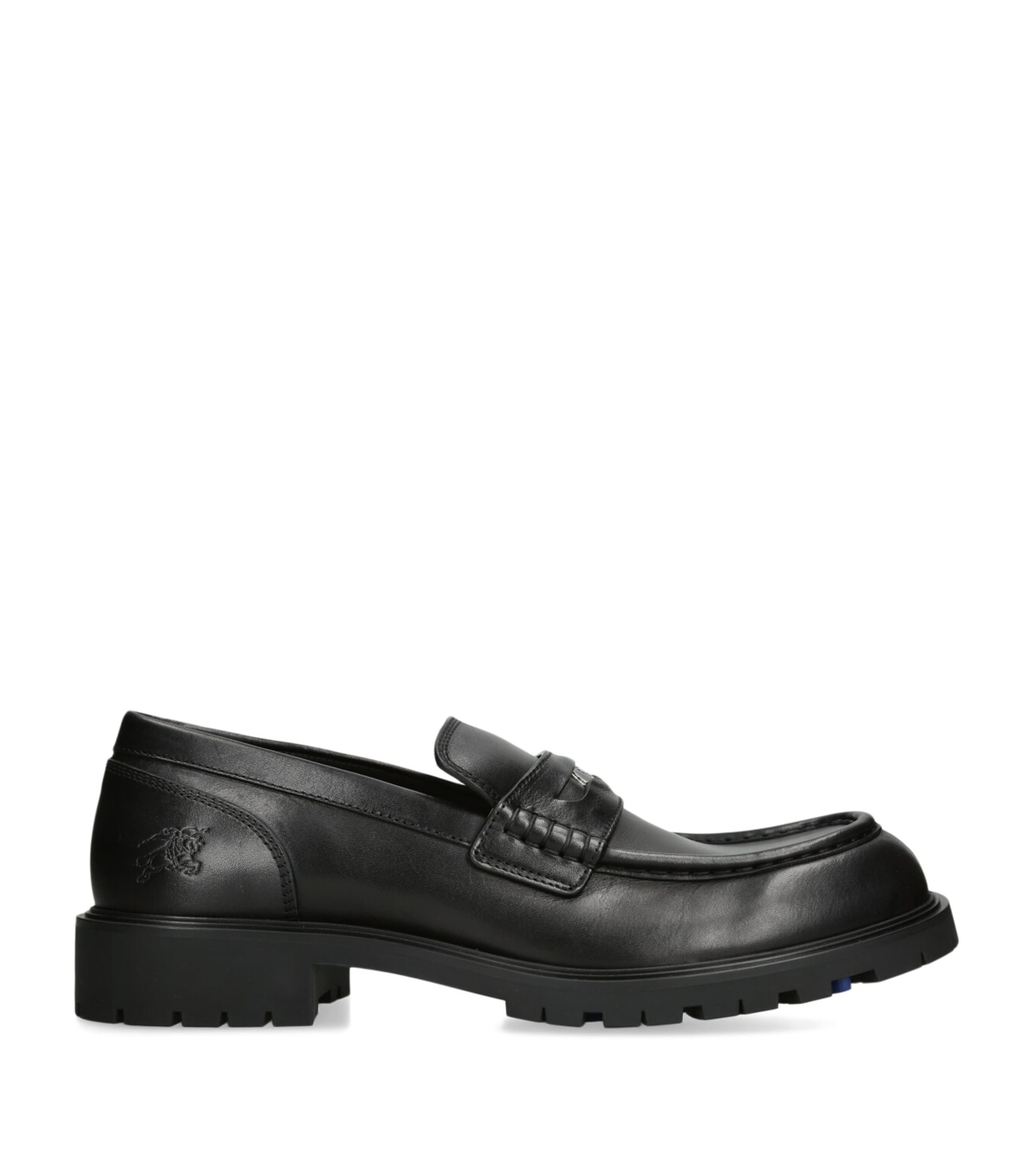 Burberry Black Leather Rogue Loafers | Harrods US
