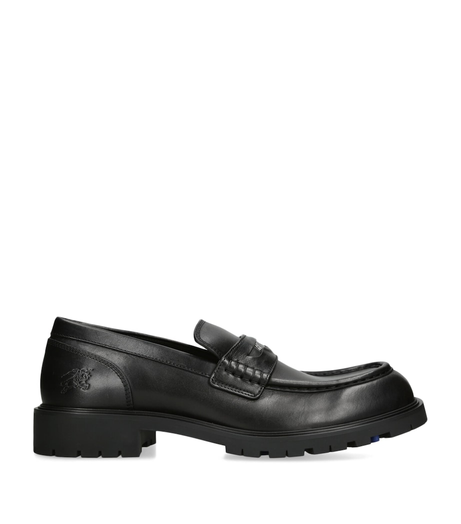 Burberry Leather Rogue Loafers Black Image 1