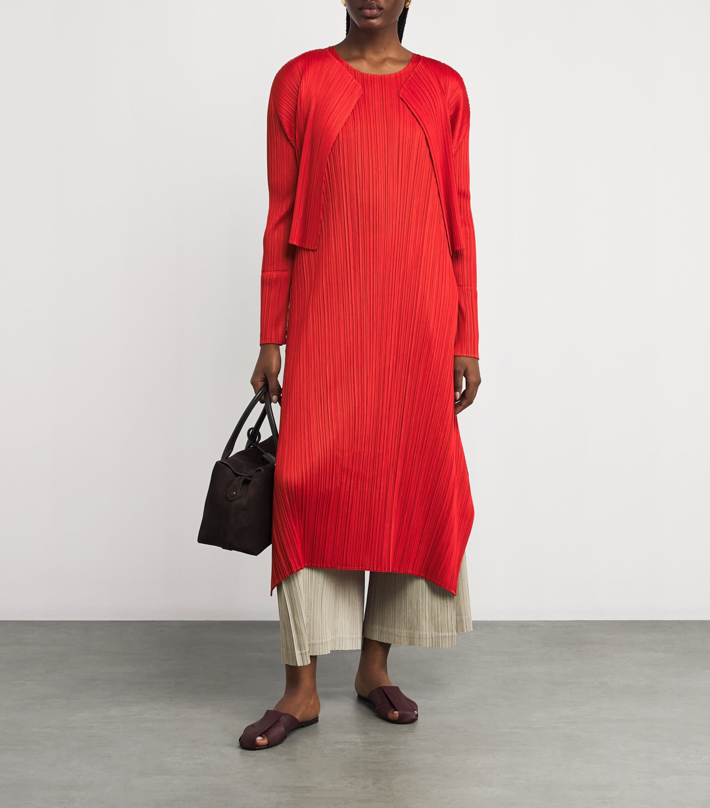 Monthly Colors July Cardigan BRIGHT RED Image 2