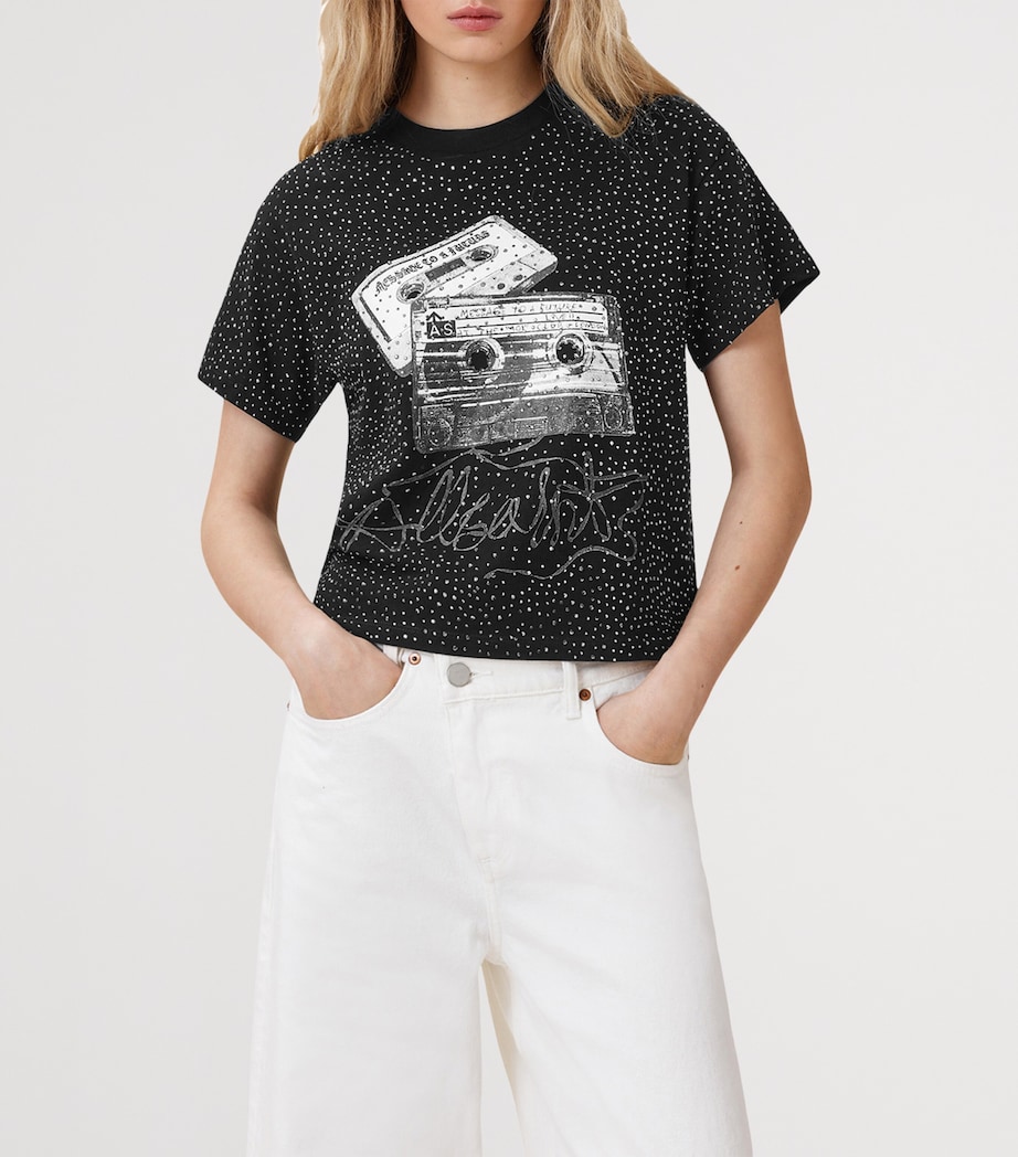 Reel Elle Embellished T-Shirt BLACK Image 4