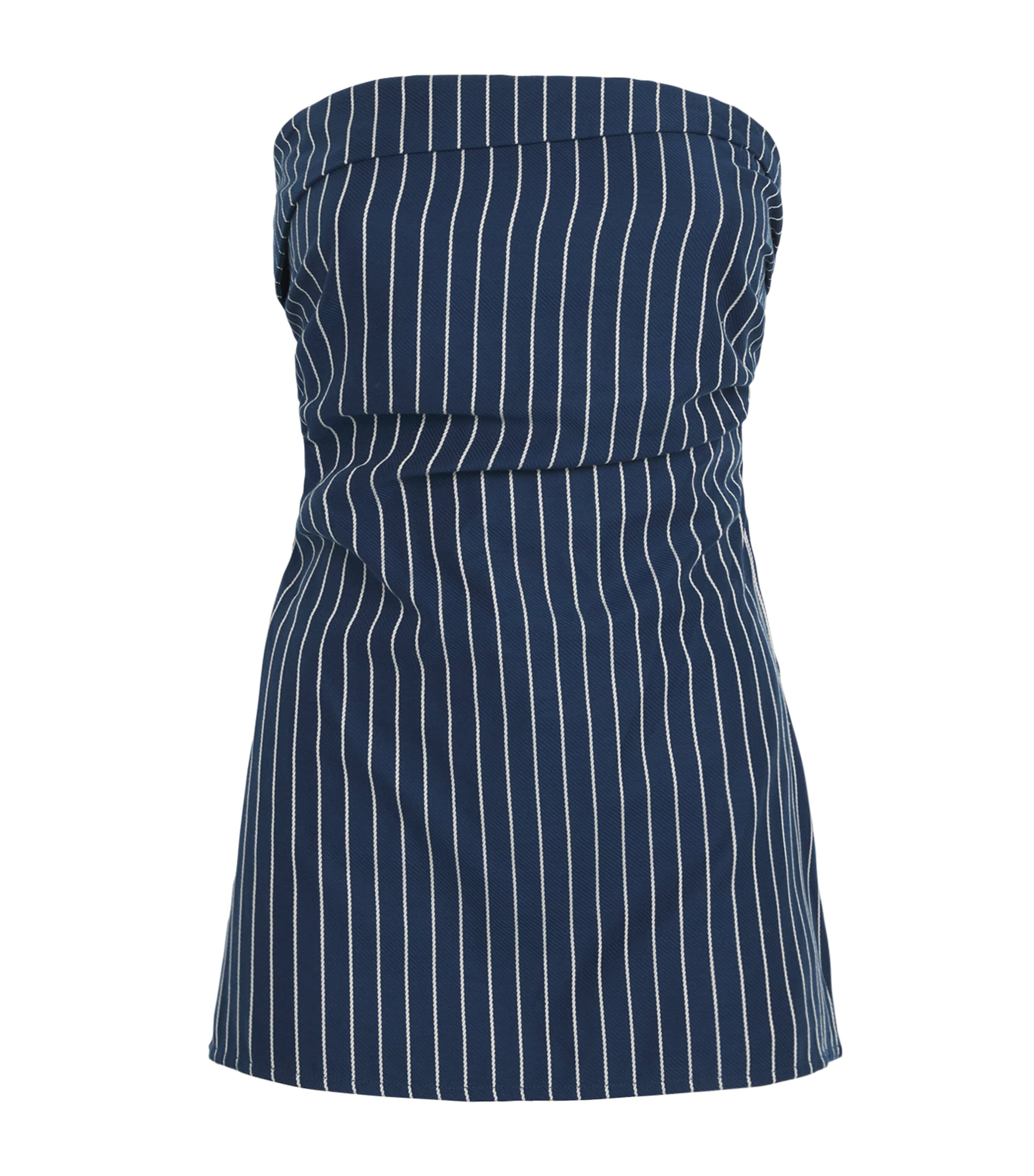 Faithfull The Brand Cotton-blend Pinstripe Britta Top In Blue