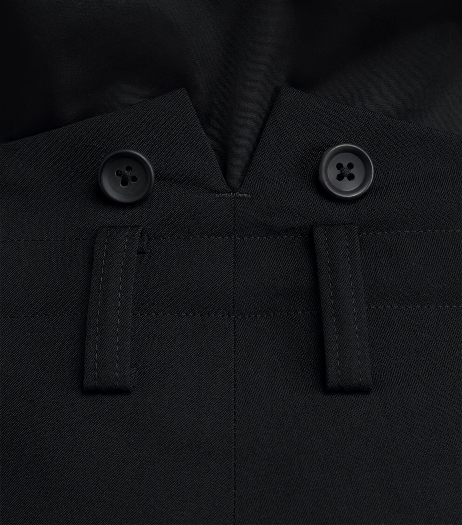Yohji Yamamoto Mens Wool Suspender Trousers Black Image 3