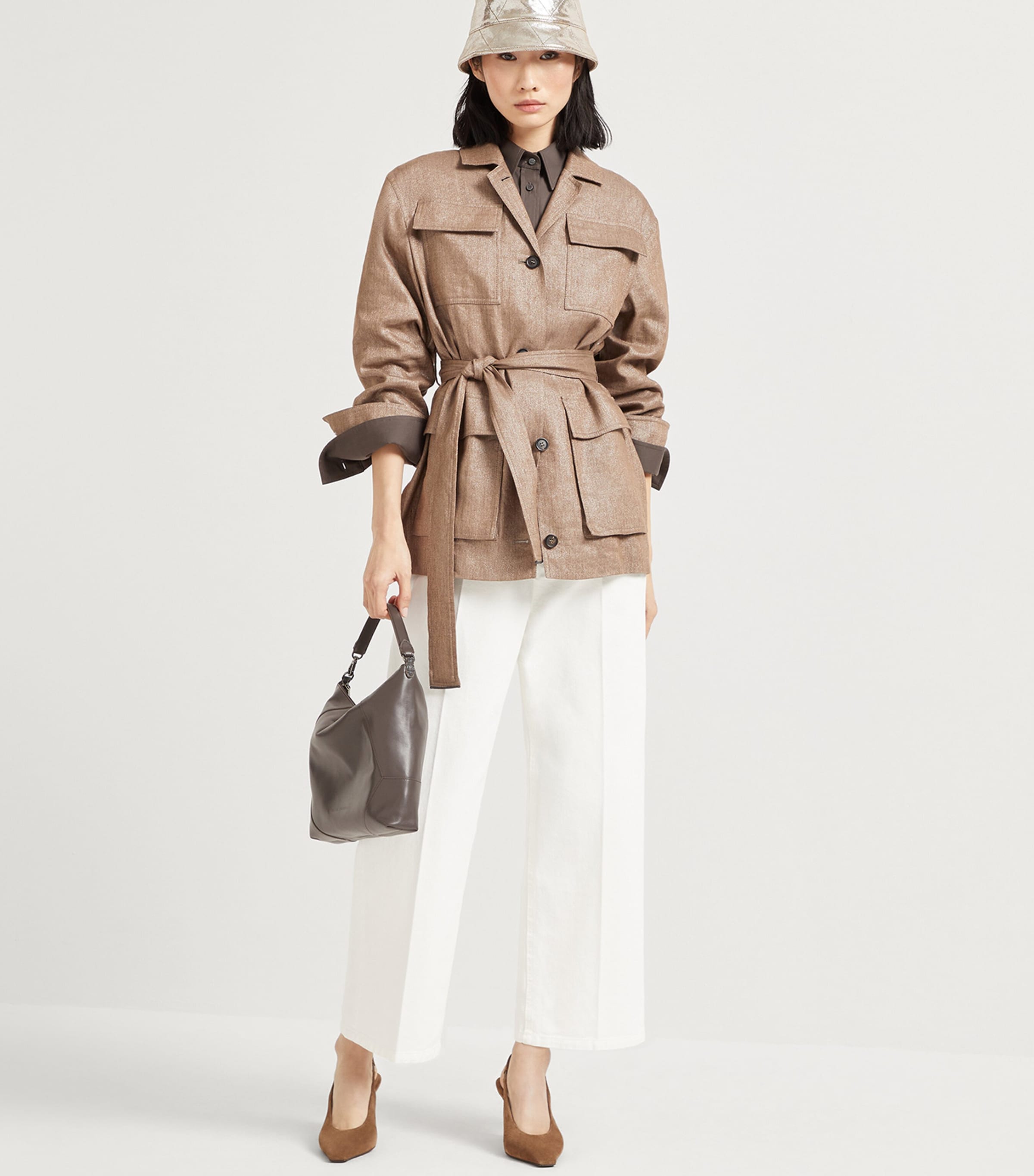 Denim Monili-Detail Trousers C600 Image 4